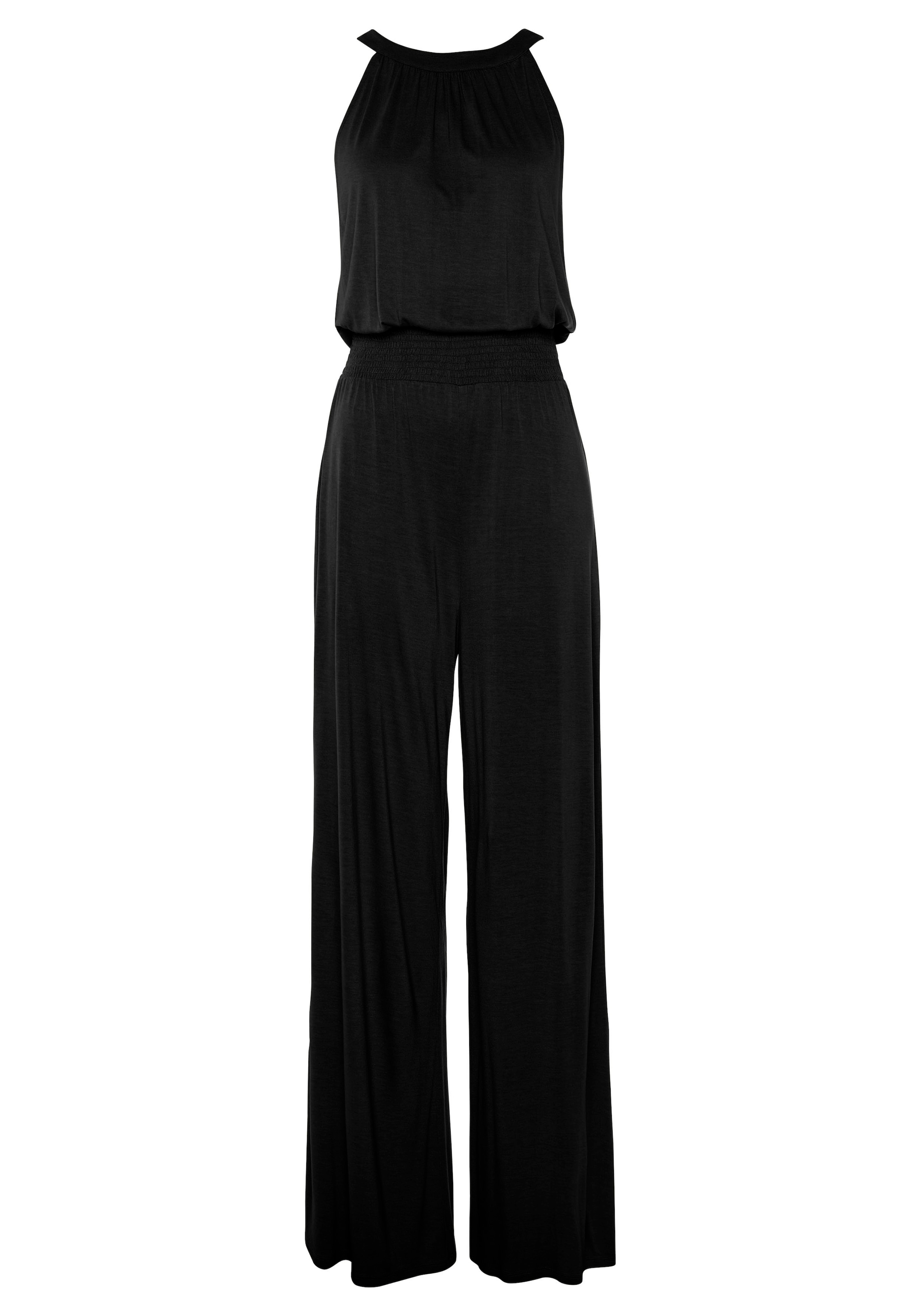 s.Oliver Overall, mit breitem Smokeinsatz, eleganter Jumpsuit, festlich