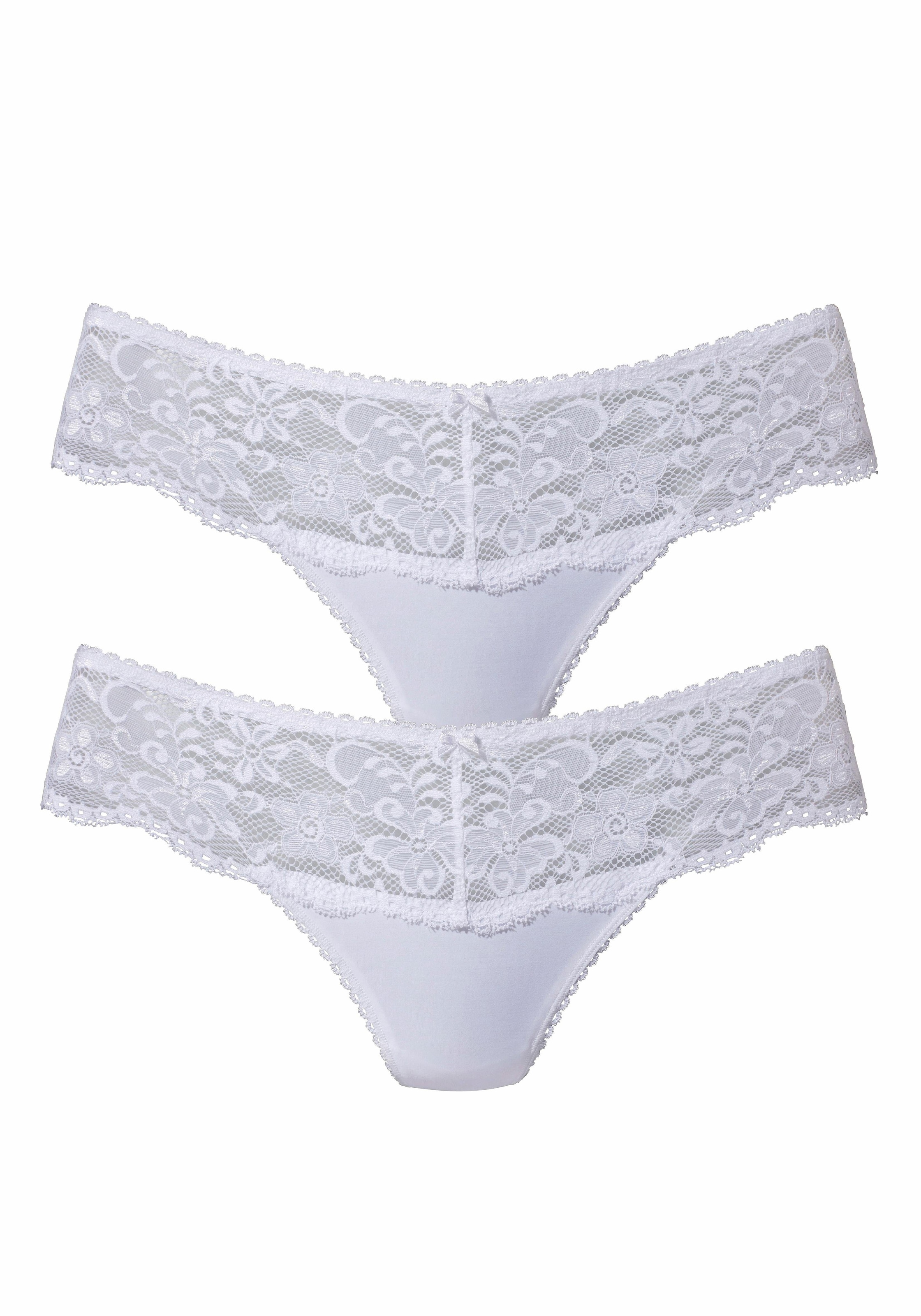 Nuance String, (2 St.), Dessous mit breitem Spitzenband