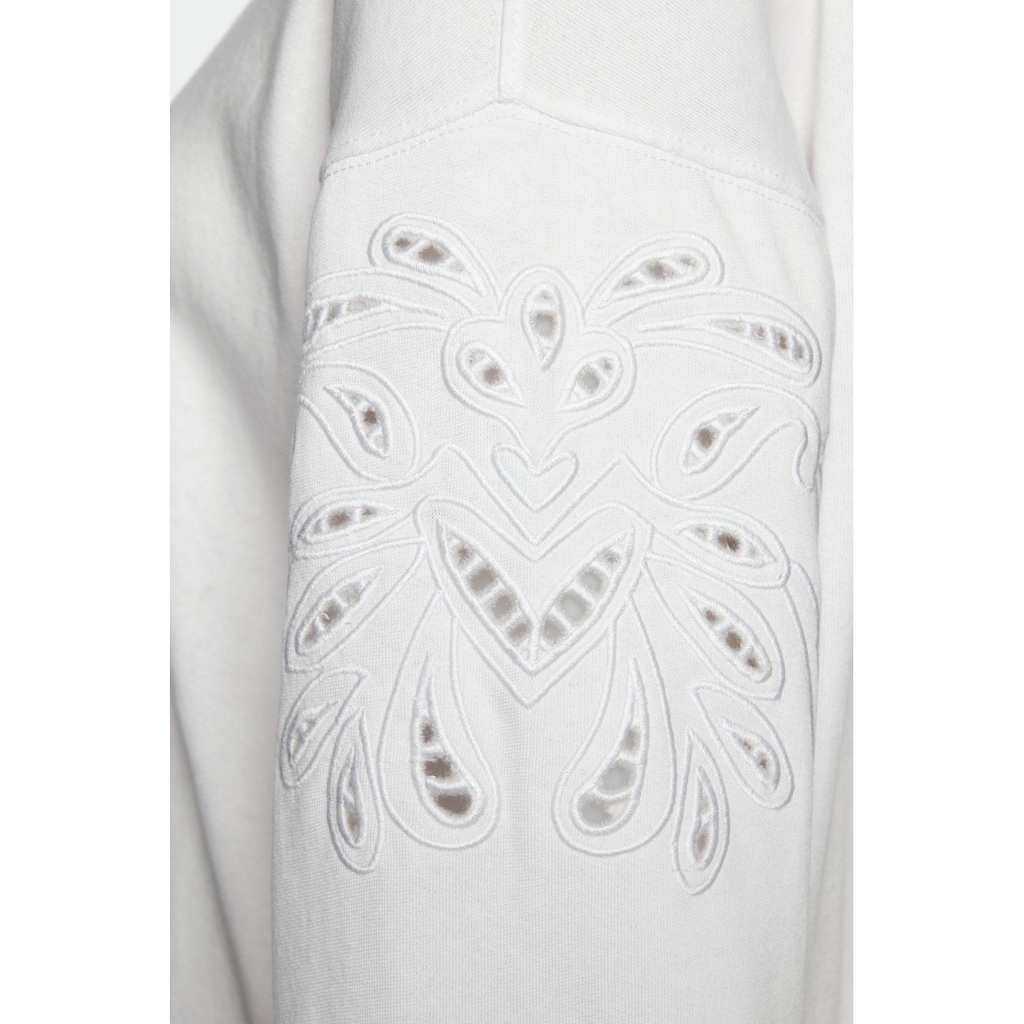 Vivance Sweatshirt, mit Lochstickerei, weicher Baumwoll-Mix