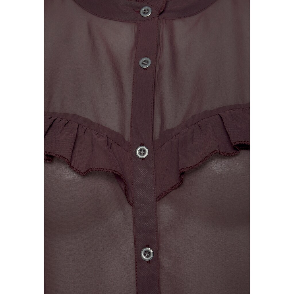 LASCANA Chiffonbluse, mit modischen Rüschen