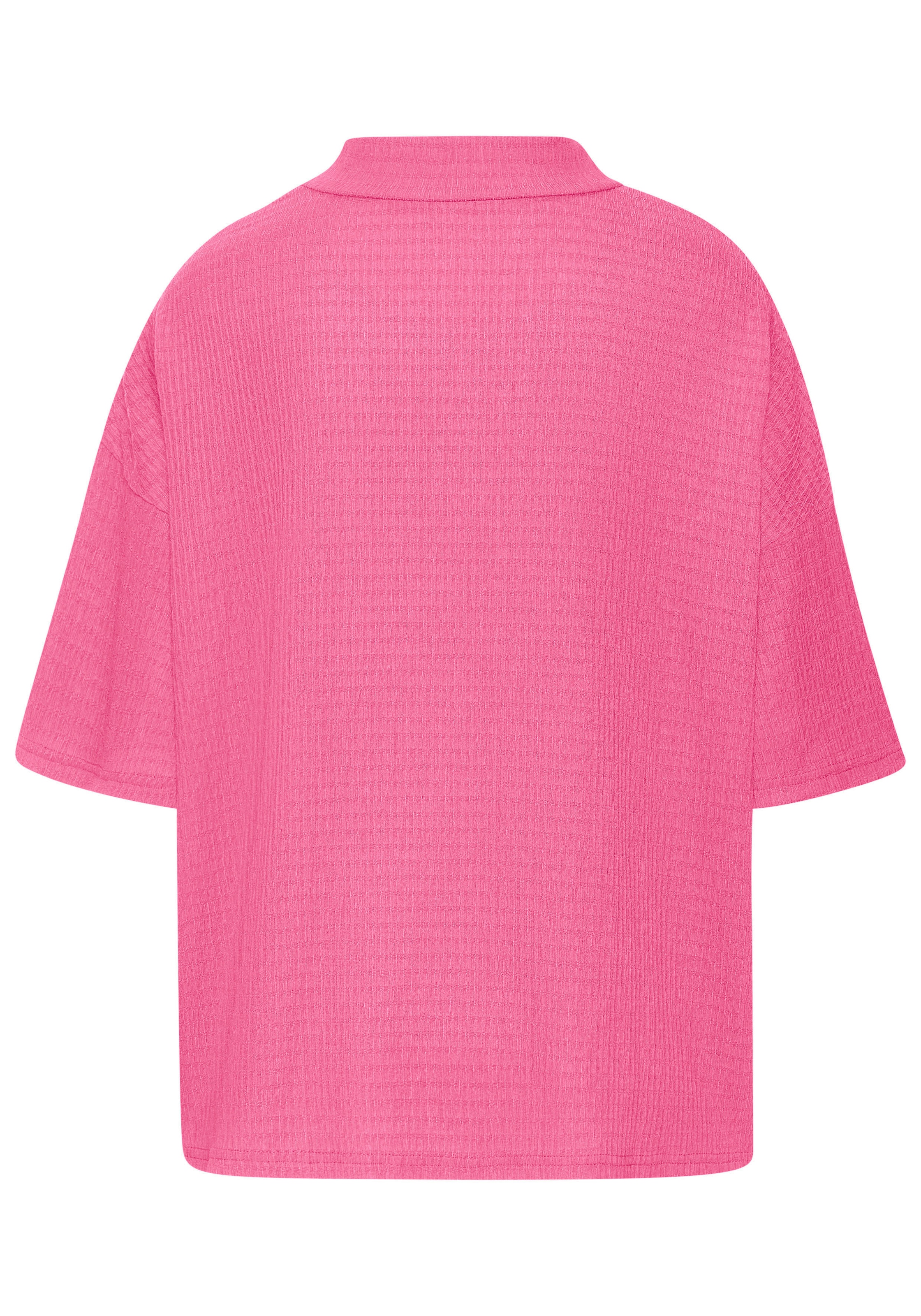 LASCANA Kurzarmshirt »mit Stehkragen«, aus bügelfreier Crêpe-Qualität