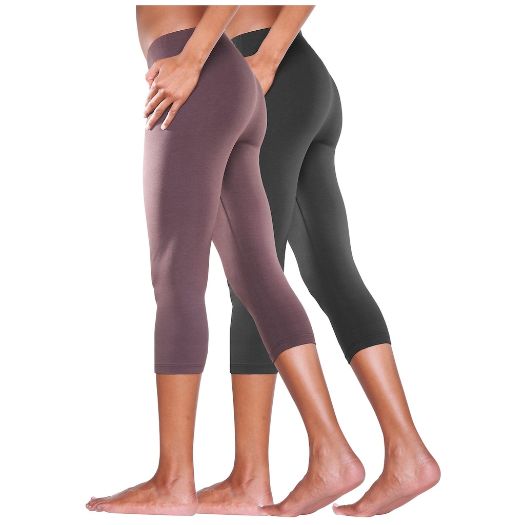 Vivance active Caprileggings, (2er-Pack), mit Gummibund, Loungewear