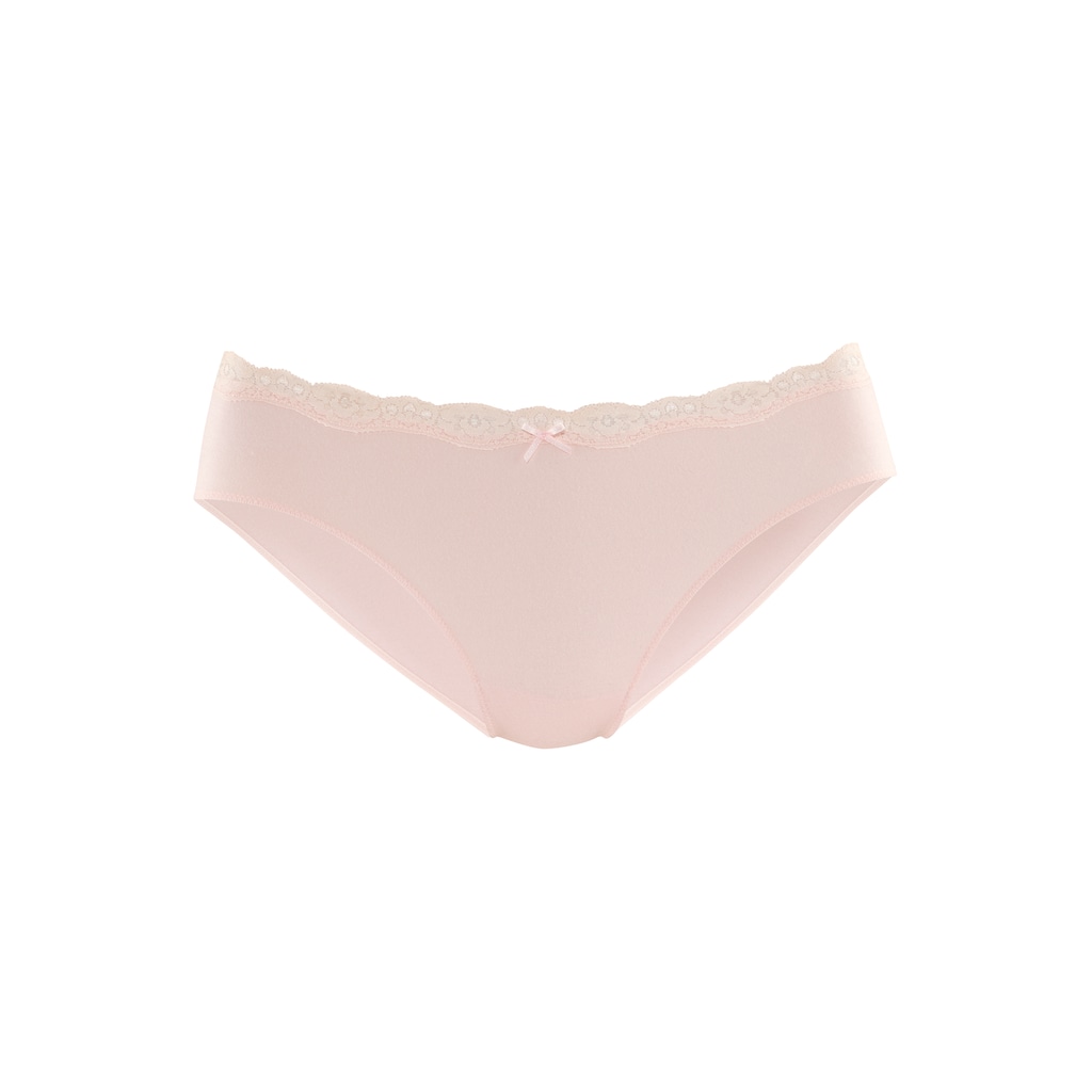 LASCANA Bikinislip »Bikinislip«, (Packung, 4 St.), aus elastischer Baumwolle, in schöner Box