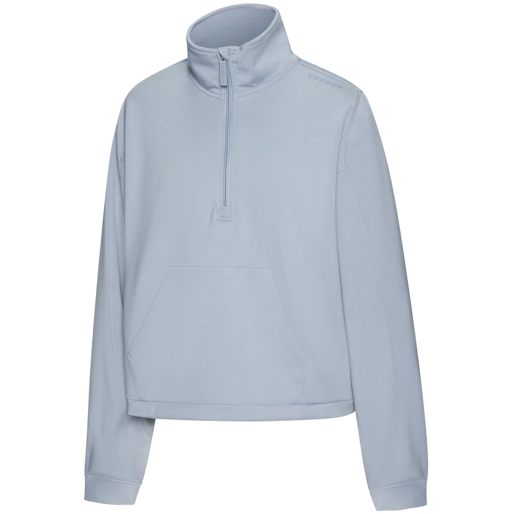 Copenhagen Studios Langarmshirt, aus hochwertigem Material mit Stehkragen und Reissverschluss