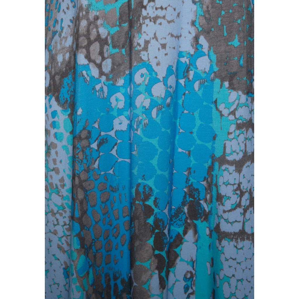 Buffalo Strandkleid, mit besonderem Trägerdesign und Alloverprint, Minikleid, Sommerkleid