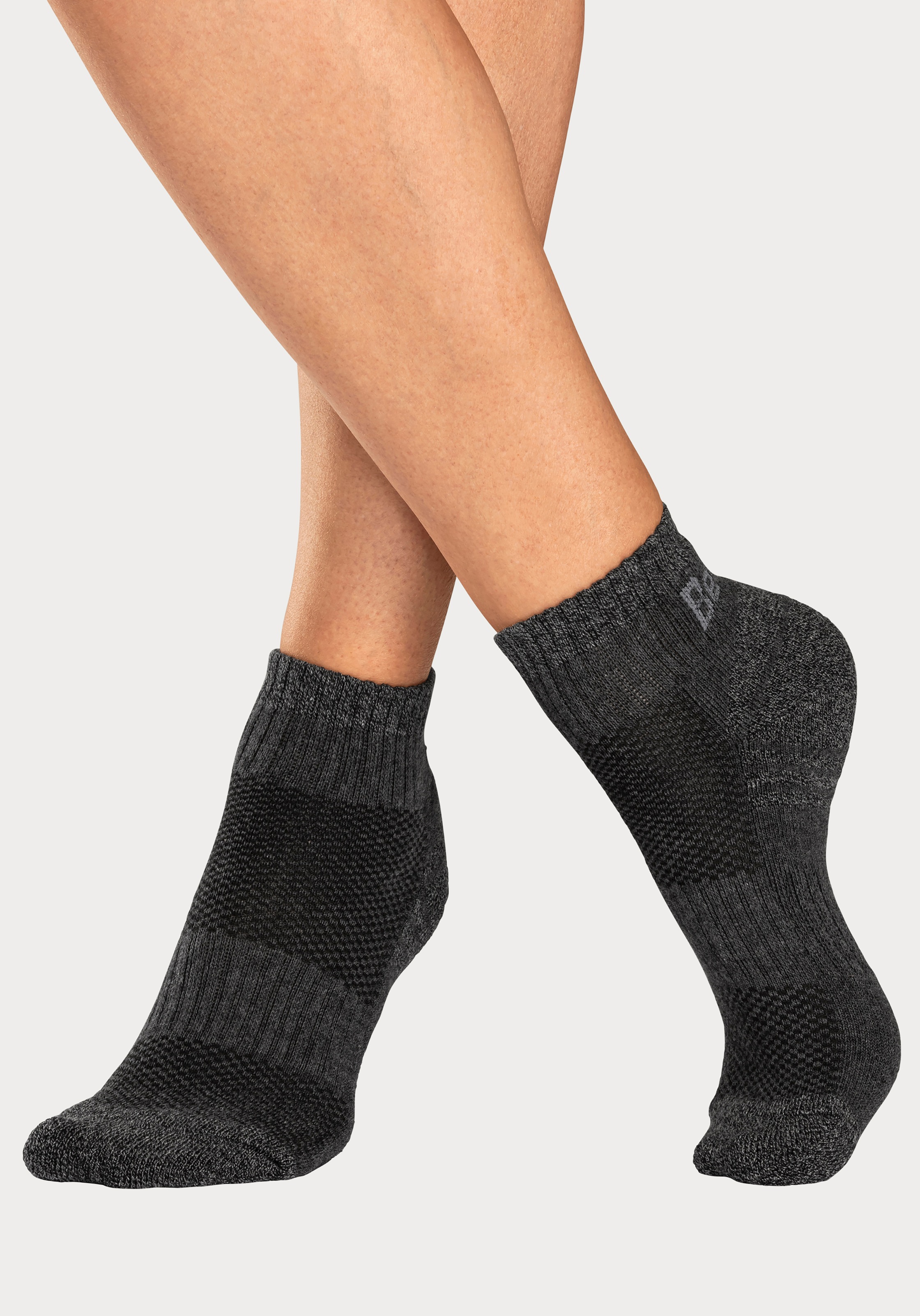 Bench. Kurzsocken Packung, 3 Stk. tlg. mit Mittelfussgummi und Pikee