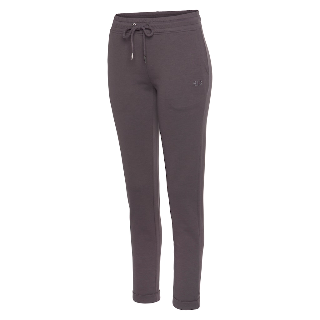 H.I.S Sweathose, Schlupfhose mit kleinem Aufschlag am Saum, Loungewear