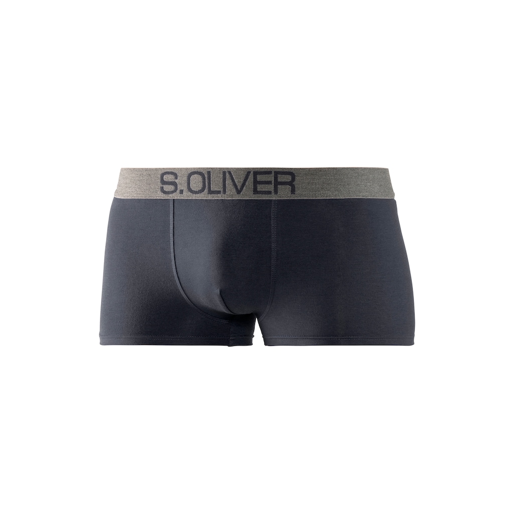 s.Oliver Hipster, (Packung, 4 St.), knapp sitzende Boxershorts für Herren aus Baumwoll-Mix