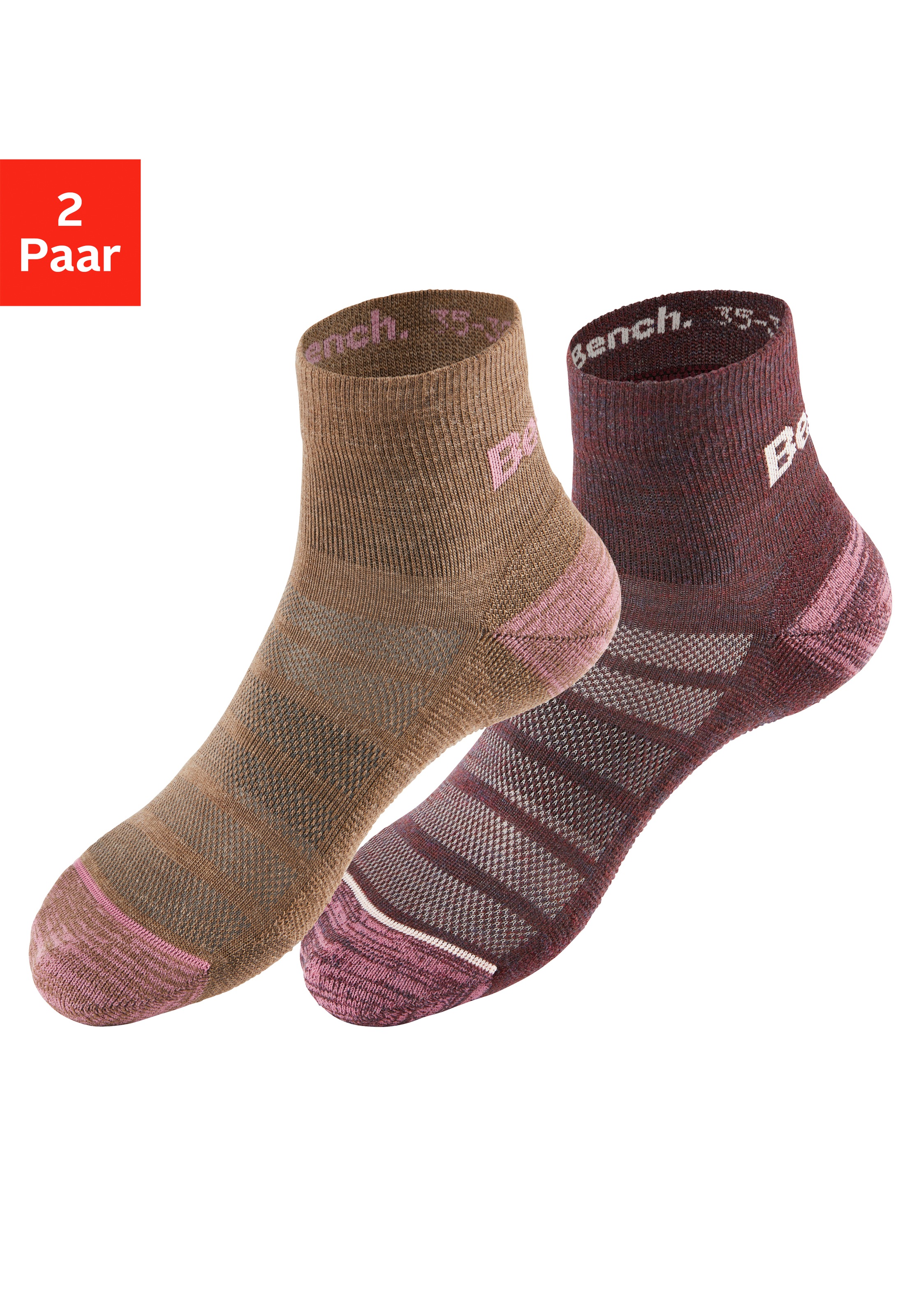 Bench. Wandersocken Packung, 2 Stk. tlg. Wollsocken aus flauschigem Material mit 51% Wolle
