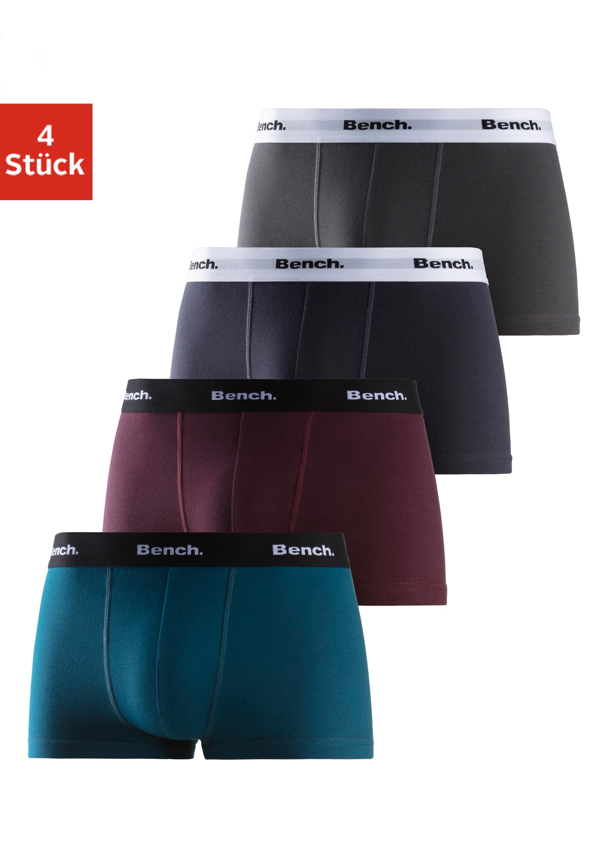 Bench. Hipster, (Packung, 4 St.), knapp sitzende Boxershorts aus Baumwollmischung