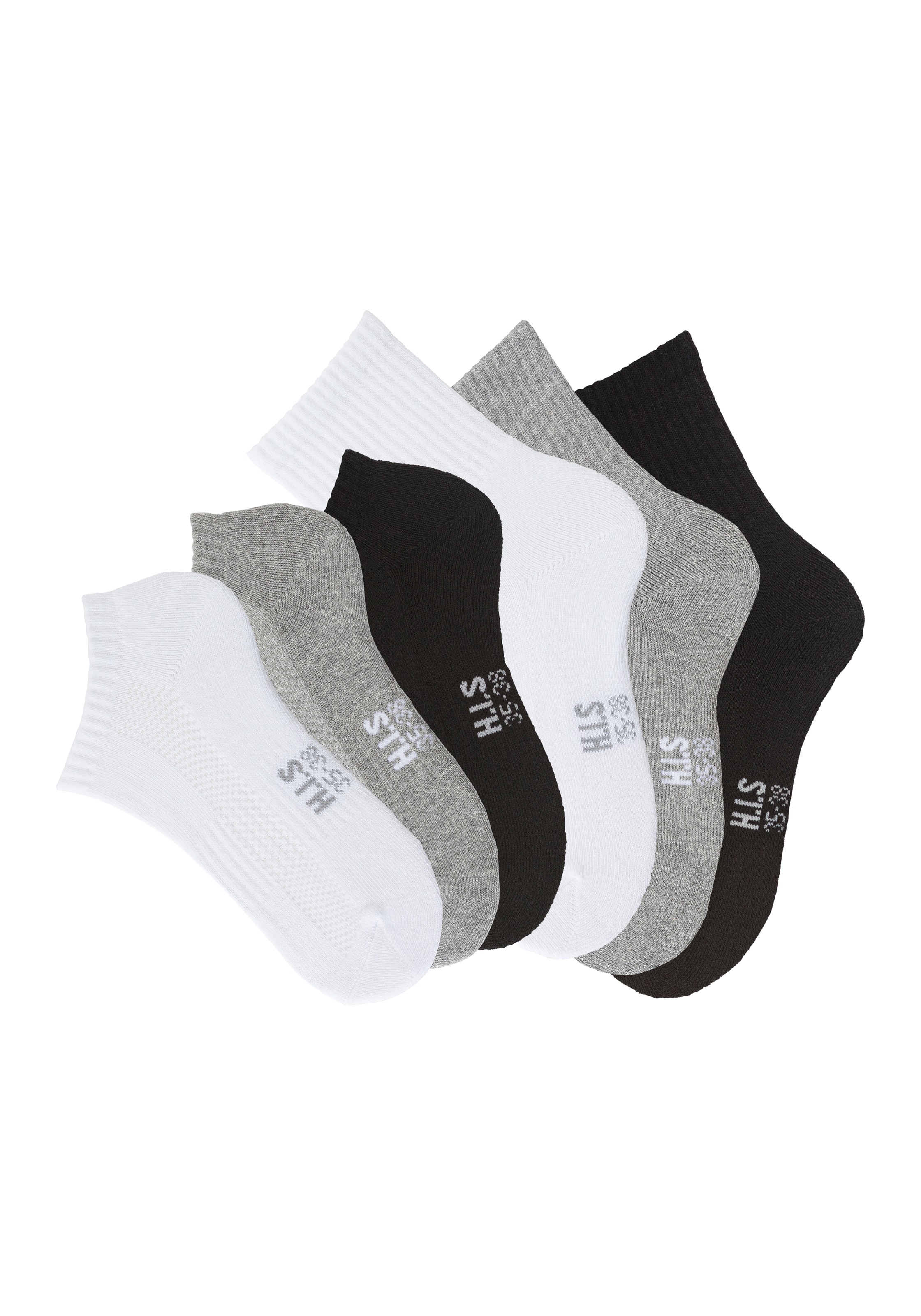 H.I.S Sportsocken Packung, 6 Paar tlg. Fitness Pack mit zwei Längen in einer Packung