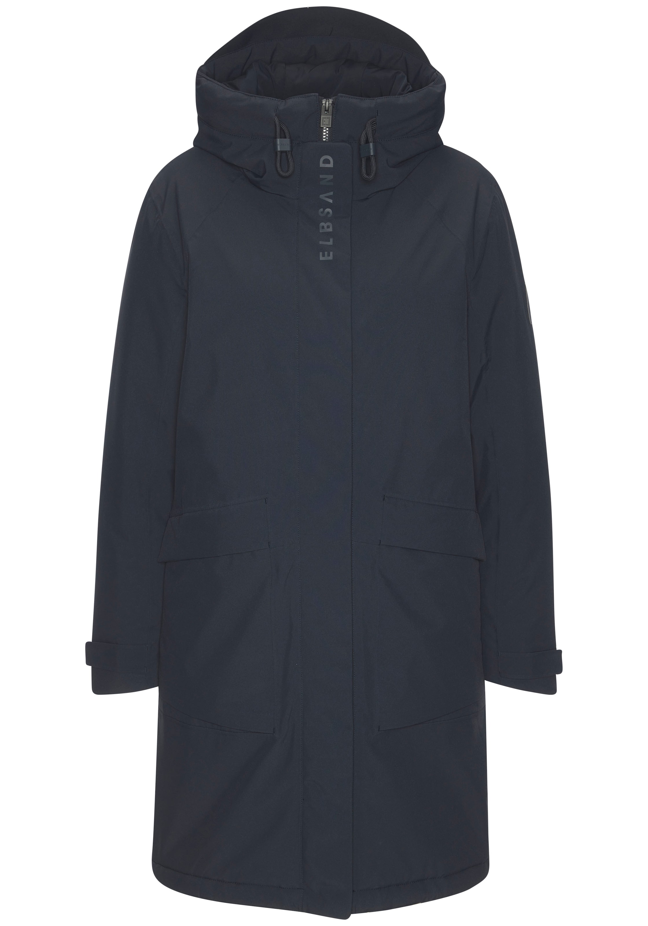 Elbsand Winterjacke mit Kapuze mit verstellbarer Kapuze und aufgesetzten Taschen