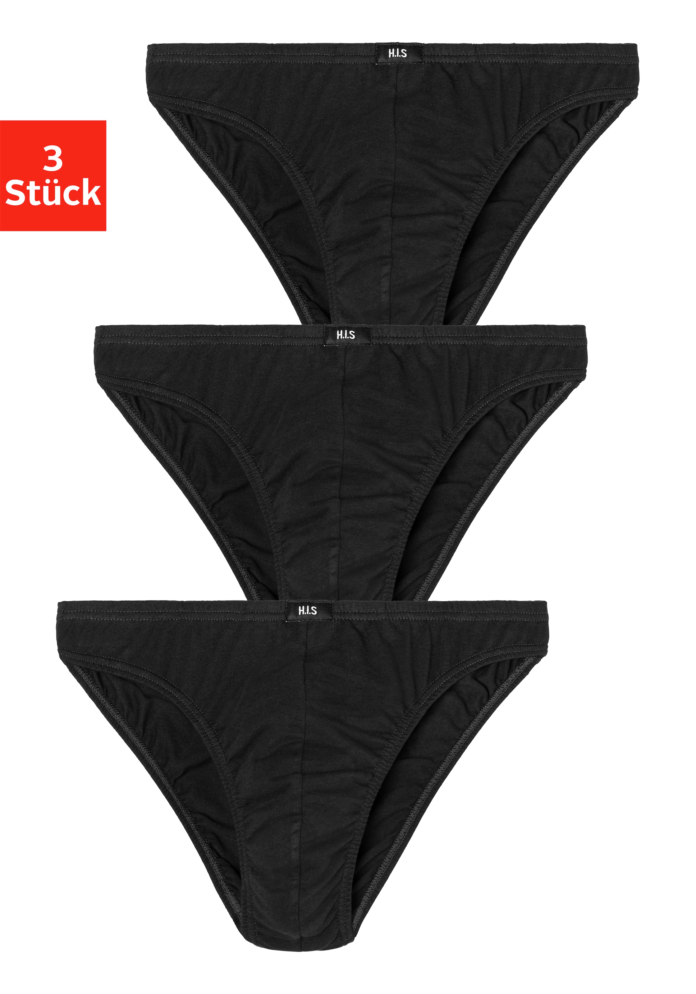 H.I.S Slip »Minislip« Packung, 3 Stk. aus weichem Baumwoll-Stretch