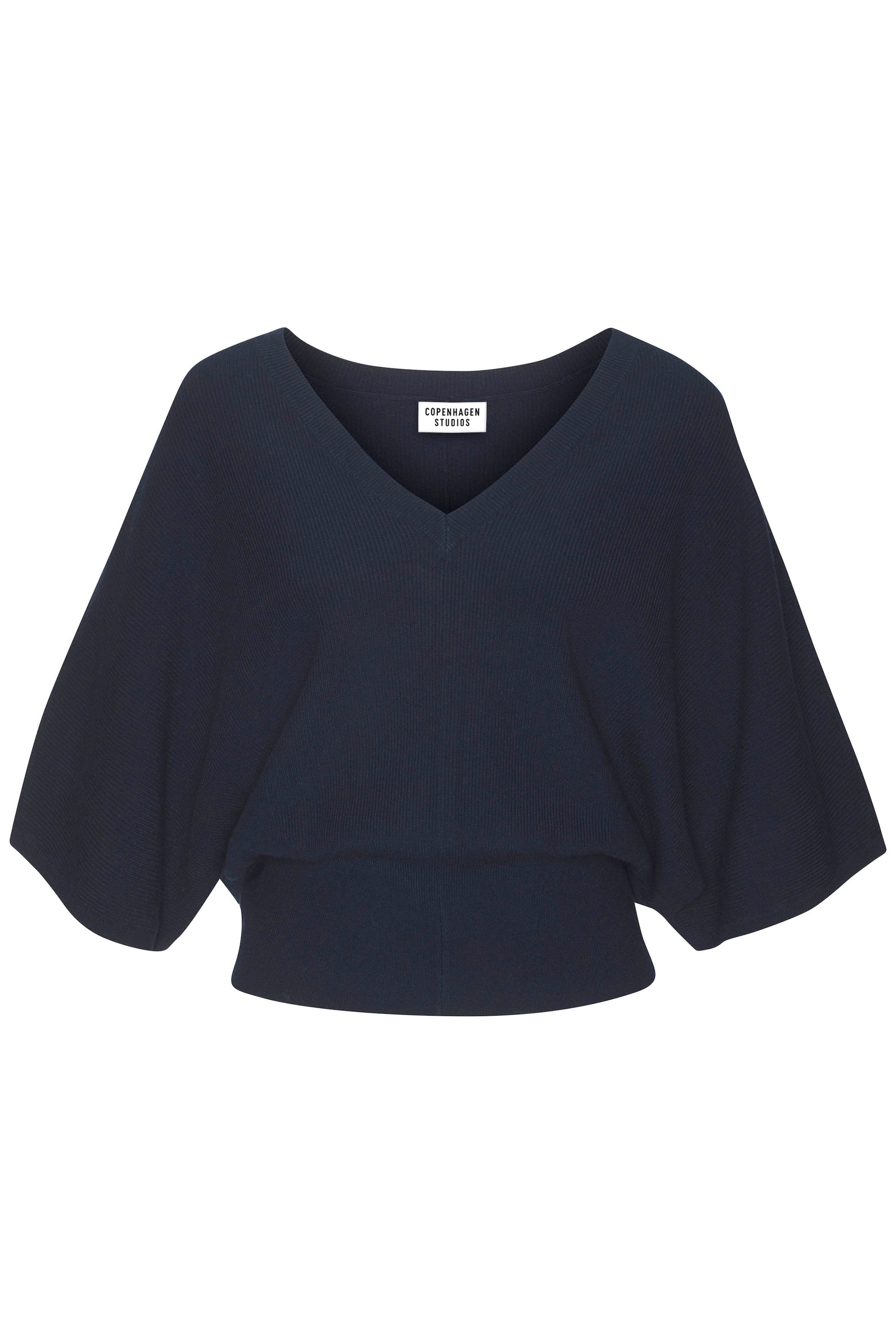 Copenhagen Studios Fledermausshirt aus hochwertiger, feiner Rippe, Loungewear
