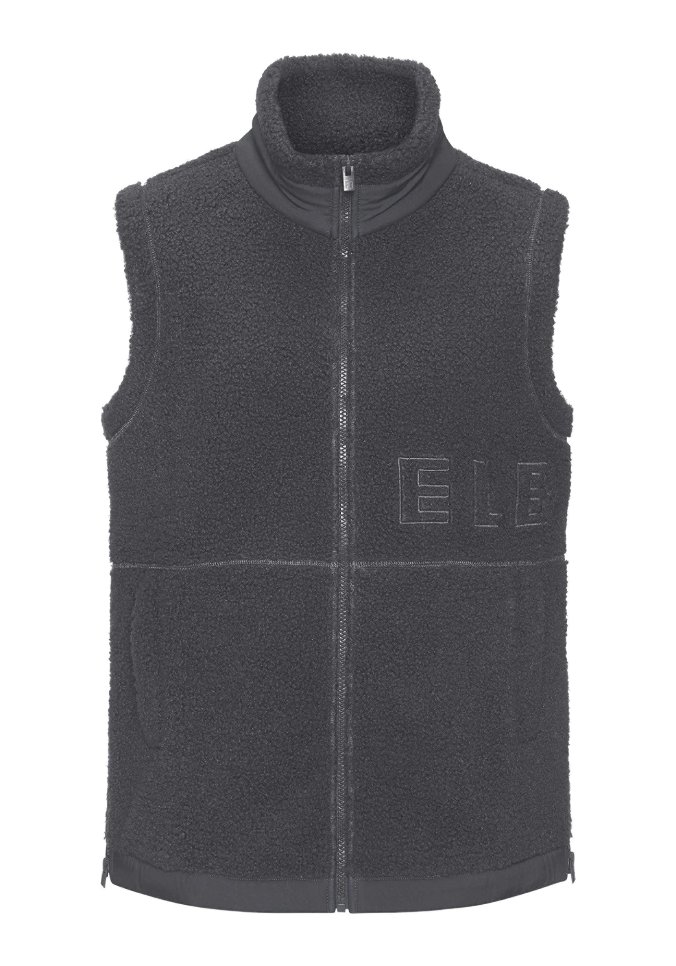 Elbsand Gilet polaire avec grande broderie texte