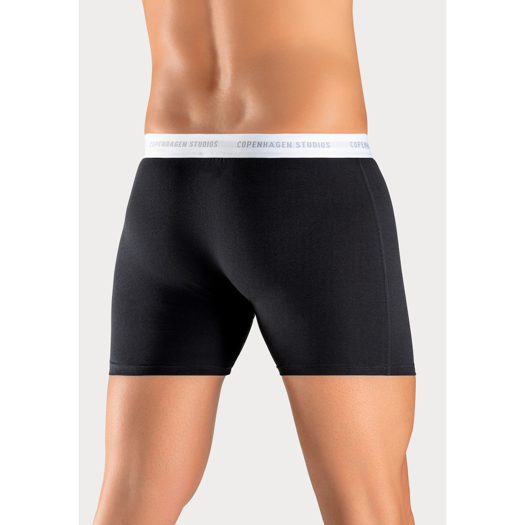 Copenhagen Studios Boxer »Boxershorts für Herren«, (Packung, 3 St., 3er-Pack), mit längerem Bein und Logobund