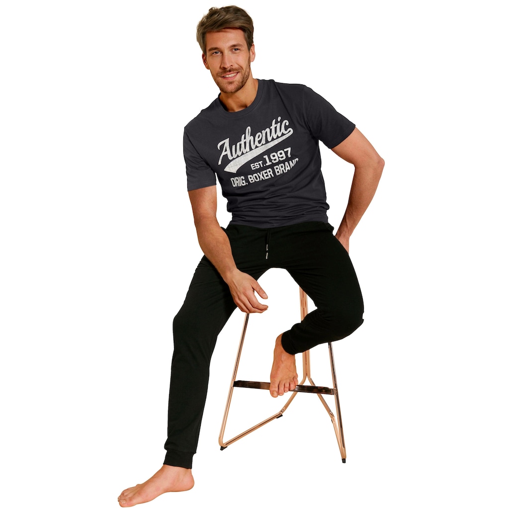 AUTHENTIC LE JOGGER Schlafhose, (Packung, 2), aus weicher Single Jersey Ware