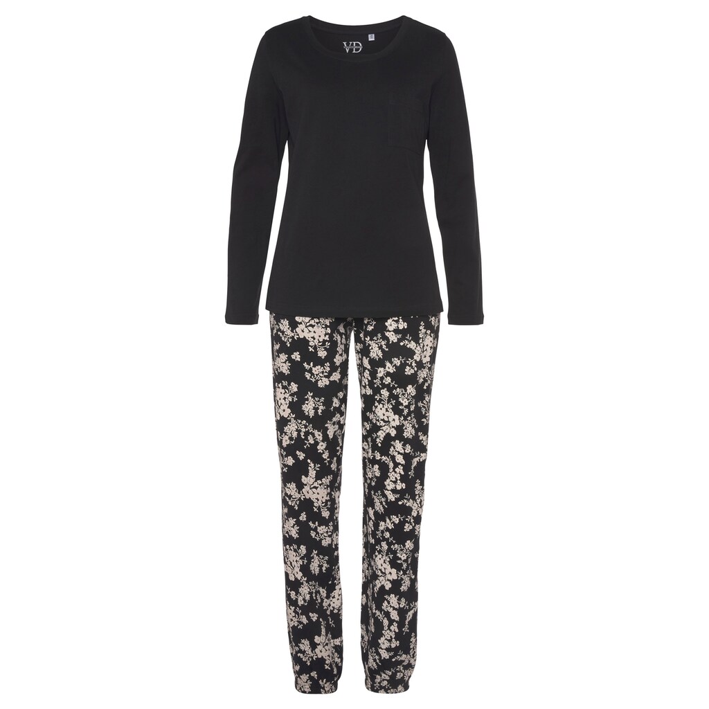 Vivance Dreams Pyjama, (2 tlg.), mit schönem Naturprint