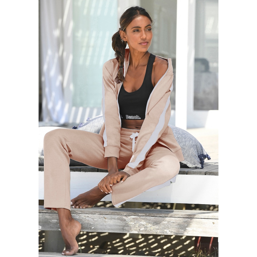 Bench. Loungewear Loungehose, mit Seitenstreifen und geradem Bein, Loungeanzug