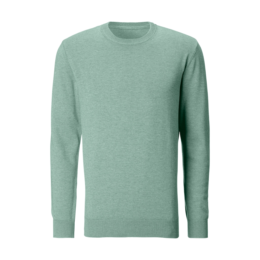 H.I.S Strickpullover, Regular Fit, Langarm, Pullover aus Feinstrick, Baumwollmischung