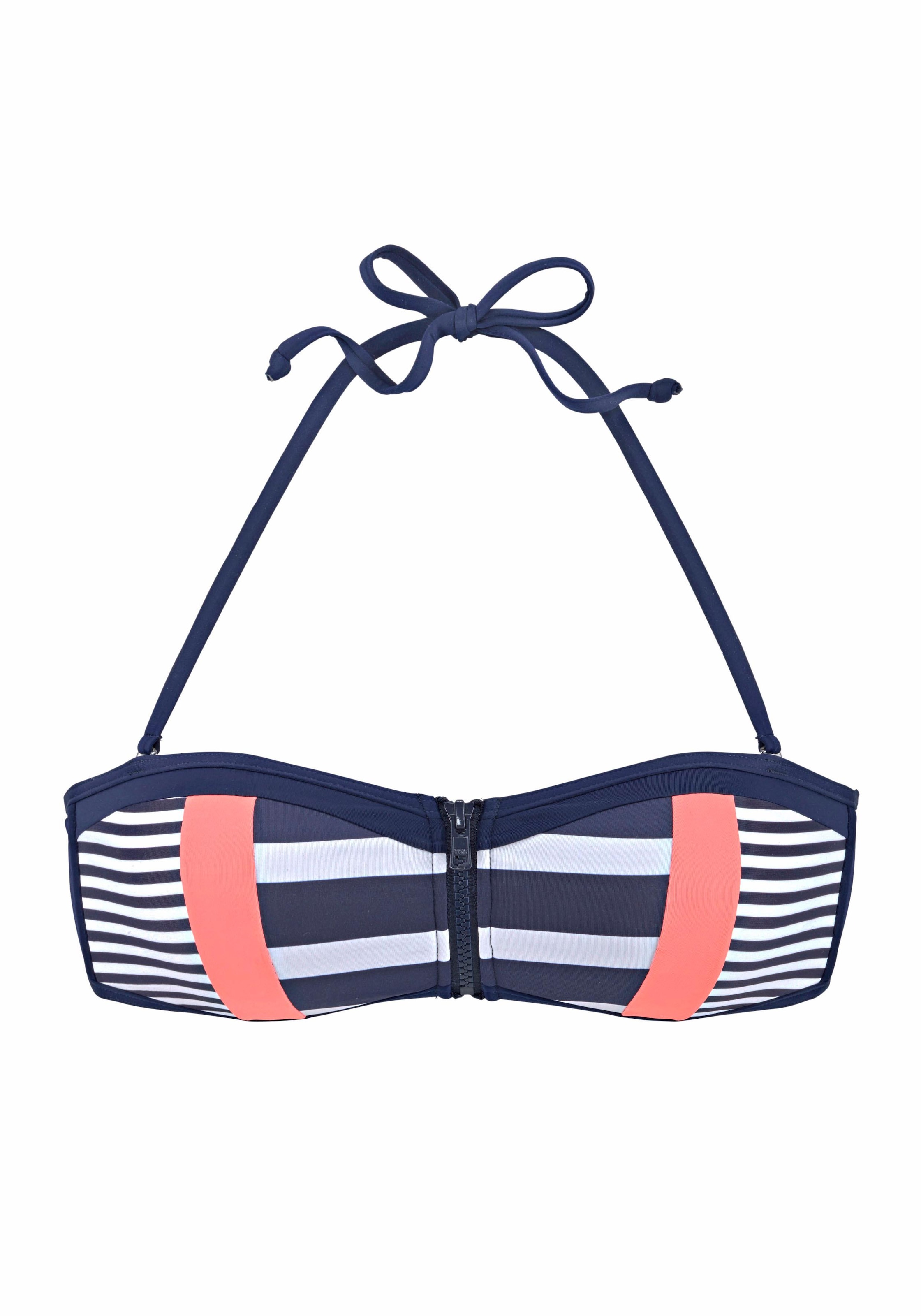 KangaROOS Bandeau-Bikini-Top »Anita«, mit Reissverschluss zwischen den Cups