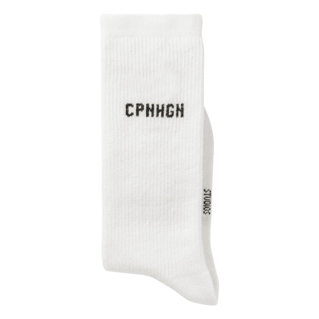 Copenhagen Studios Basicsocken, (Packung, 3 Paar), mit Rippstruktur und Stickerei