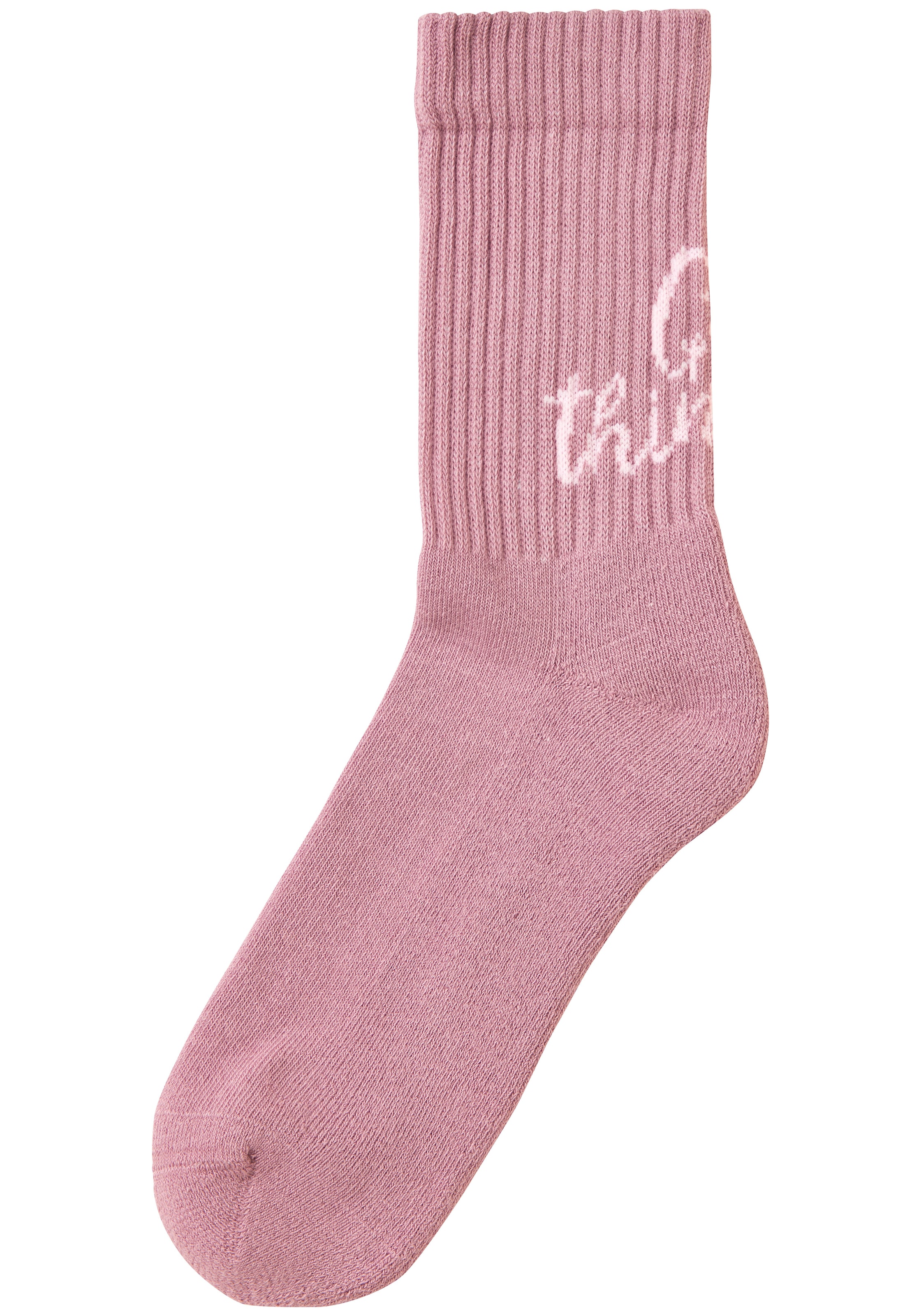 H.I.S Chaussettes de tennis »Damen Sportsocken daily socks« Paquet, 7 Couple tlg. avec du molleton bouclé au pied et des inscriptions attrayantes