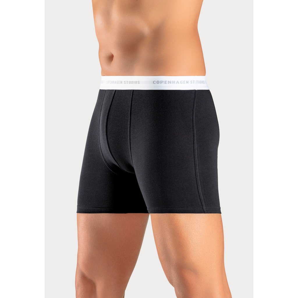 Copenhagen Studios Boxer »Boxershorts für Herren«, (Packung, 3 St., 3er-Pack), mit längerem Bein und Logobund