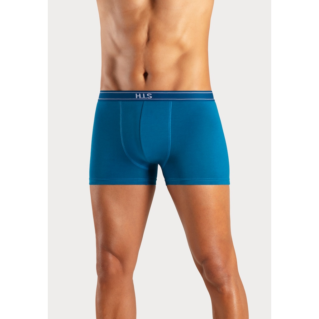 H.I.S Boxer »Boxershorts für Herren«, (Packung, 5 St.), mit Steifen und Logo im Bund