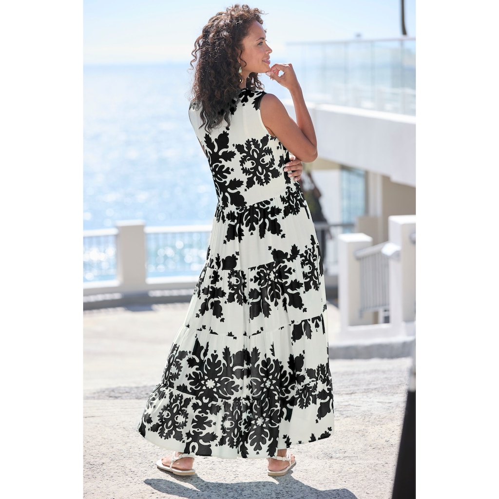 Vivance Maxikleid, mit Volants, Sommerkleid