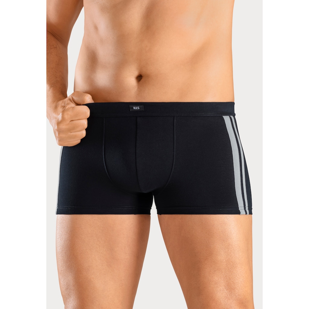 H.I.S Boxer »Boxershorts für Herren«, (Packung, 4 St.), mit kontrastfarbigen Streifen an den Seiten