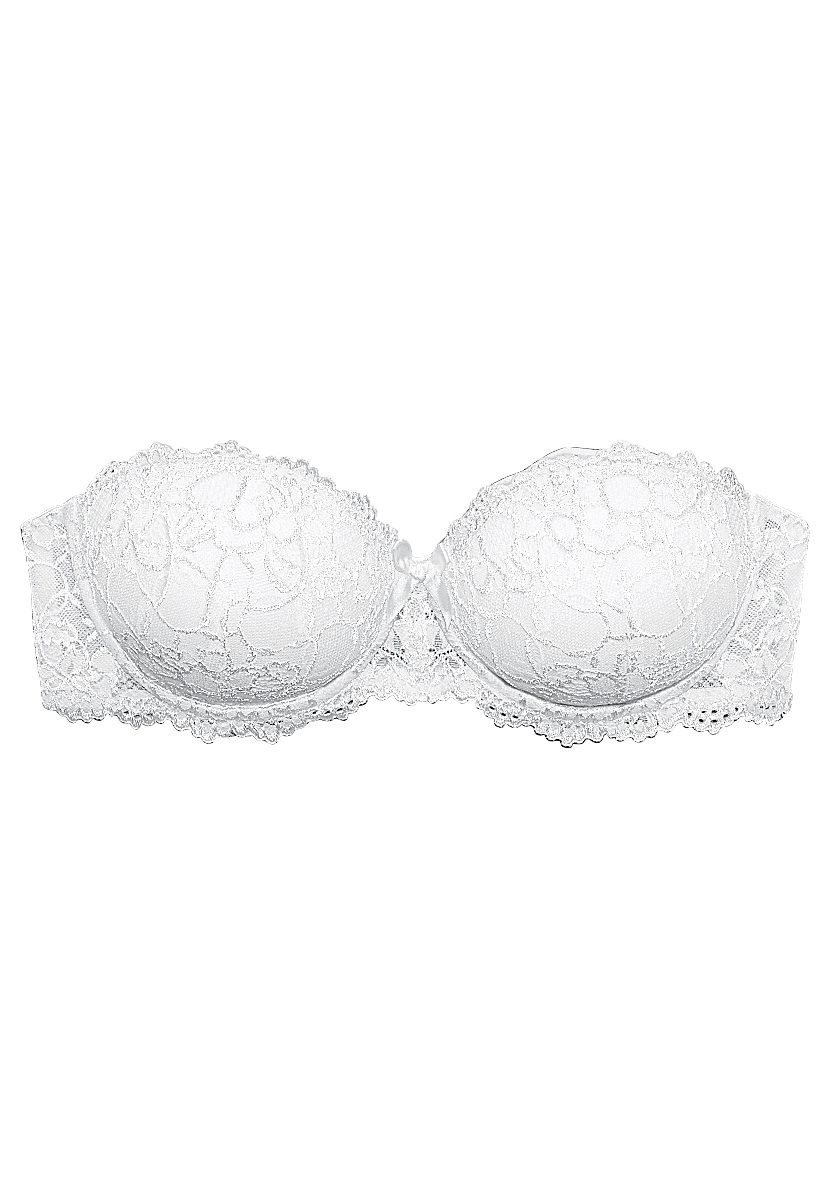 Vivance Balconette-BH ", Dirndl-BH, trägerloser BH, Push-up-BH" mit abnehmbaren Trägern & edler Spitze, Dessous