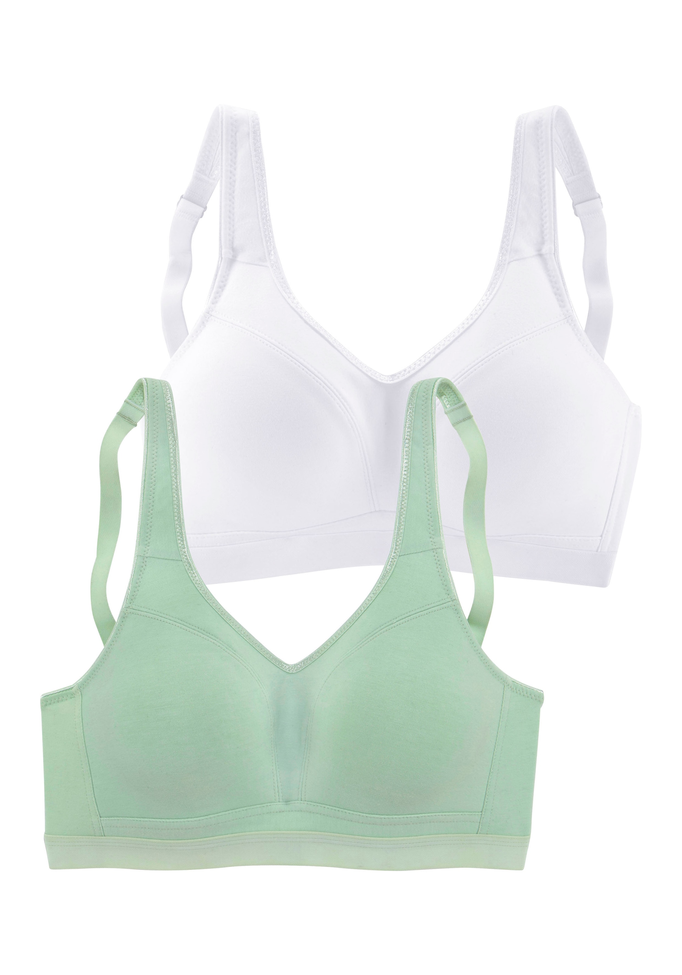 petite fleur by Lascana Soft-BH Packung, ohne Bügel, Baumwolle – auch ideal für grosse Grössen, bequemer BH