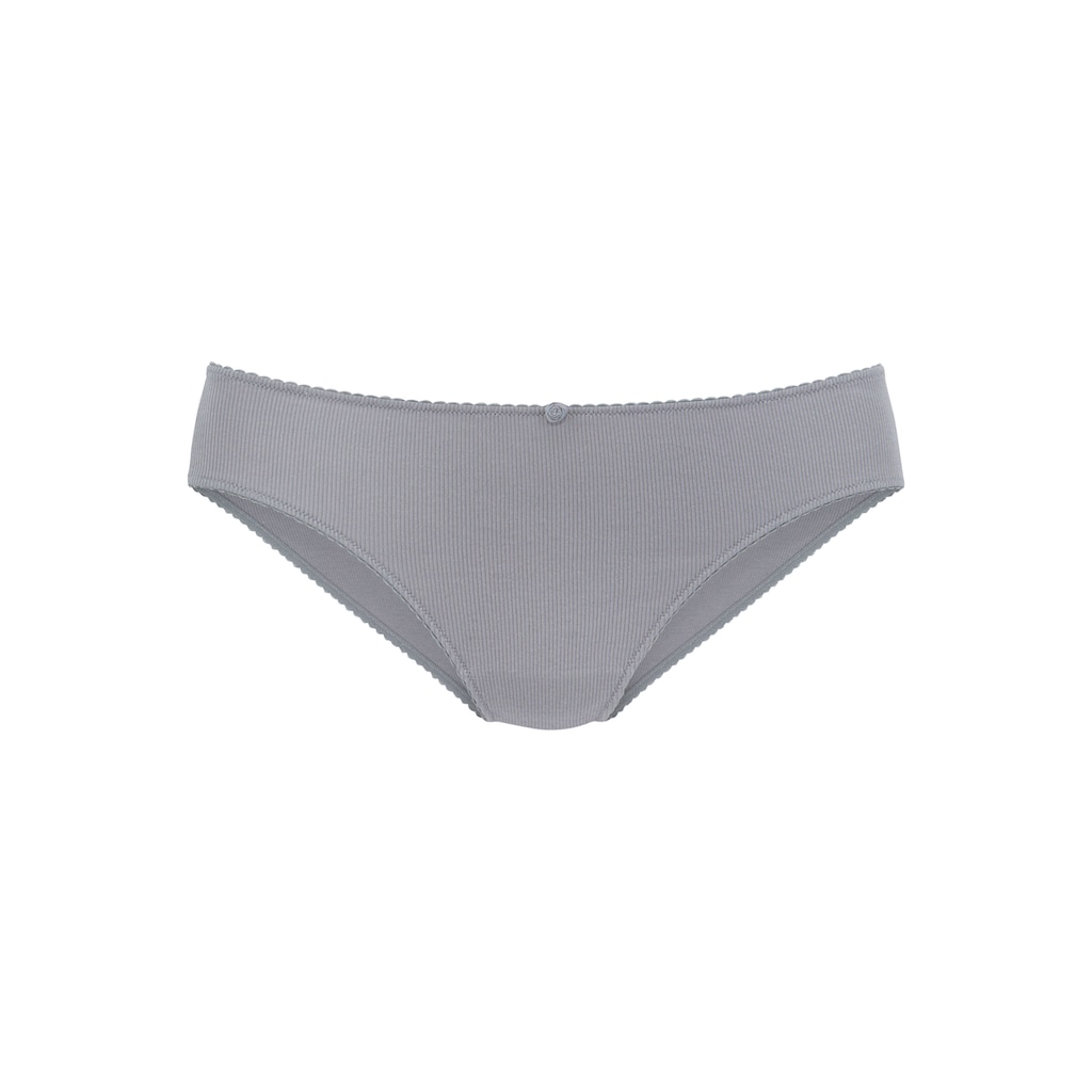 Vivance Jazz-Pants Slips, (3er-Pack), aus weicher und elastischer Rippware, mit zartem Röschen vorn