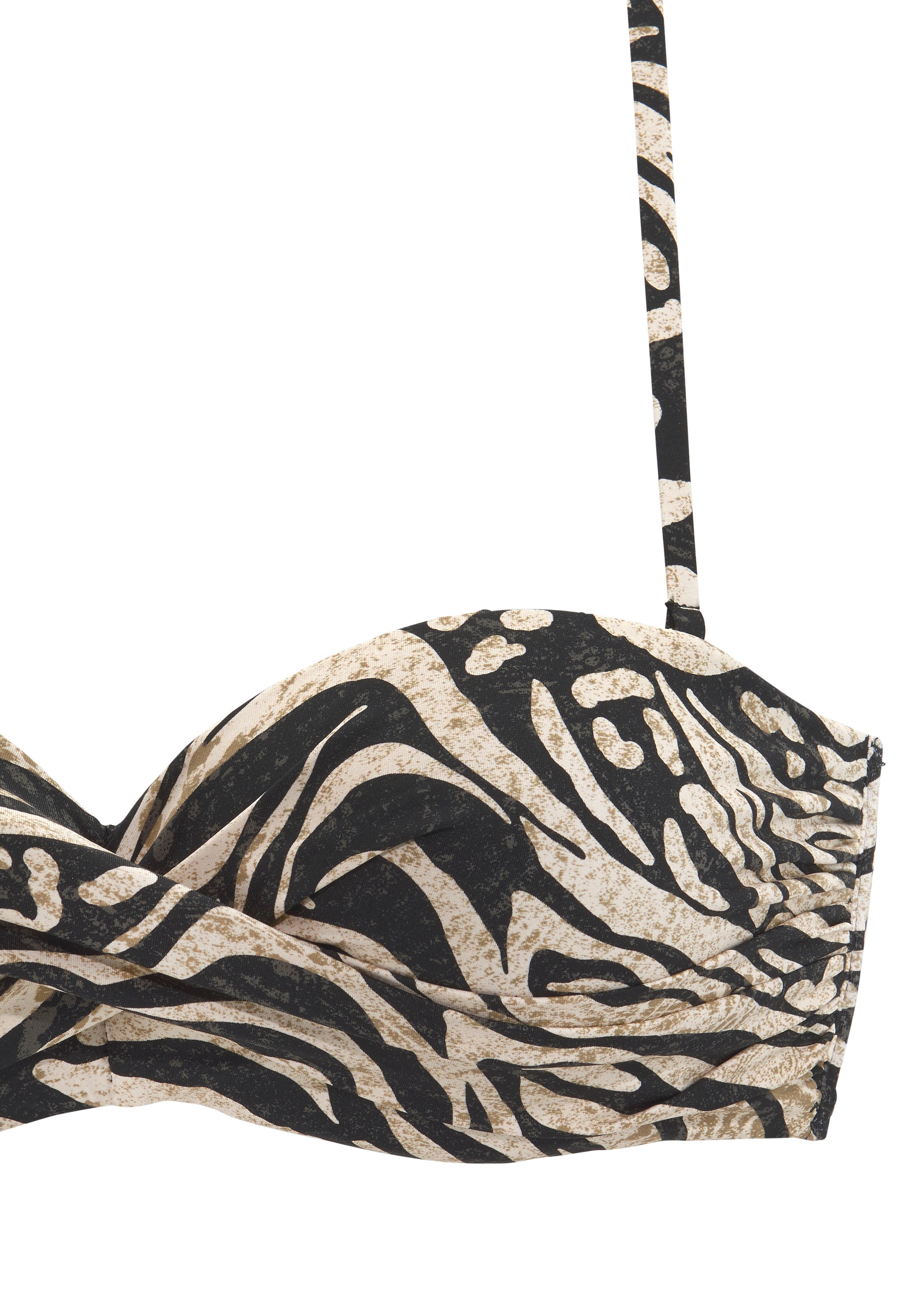 Bruno Banani Bügel-Bandeau-Bikini, in trendigem Animalprint