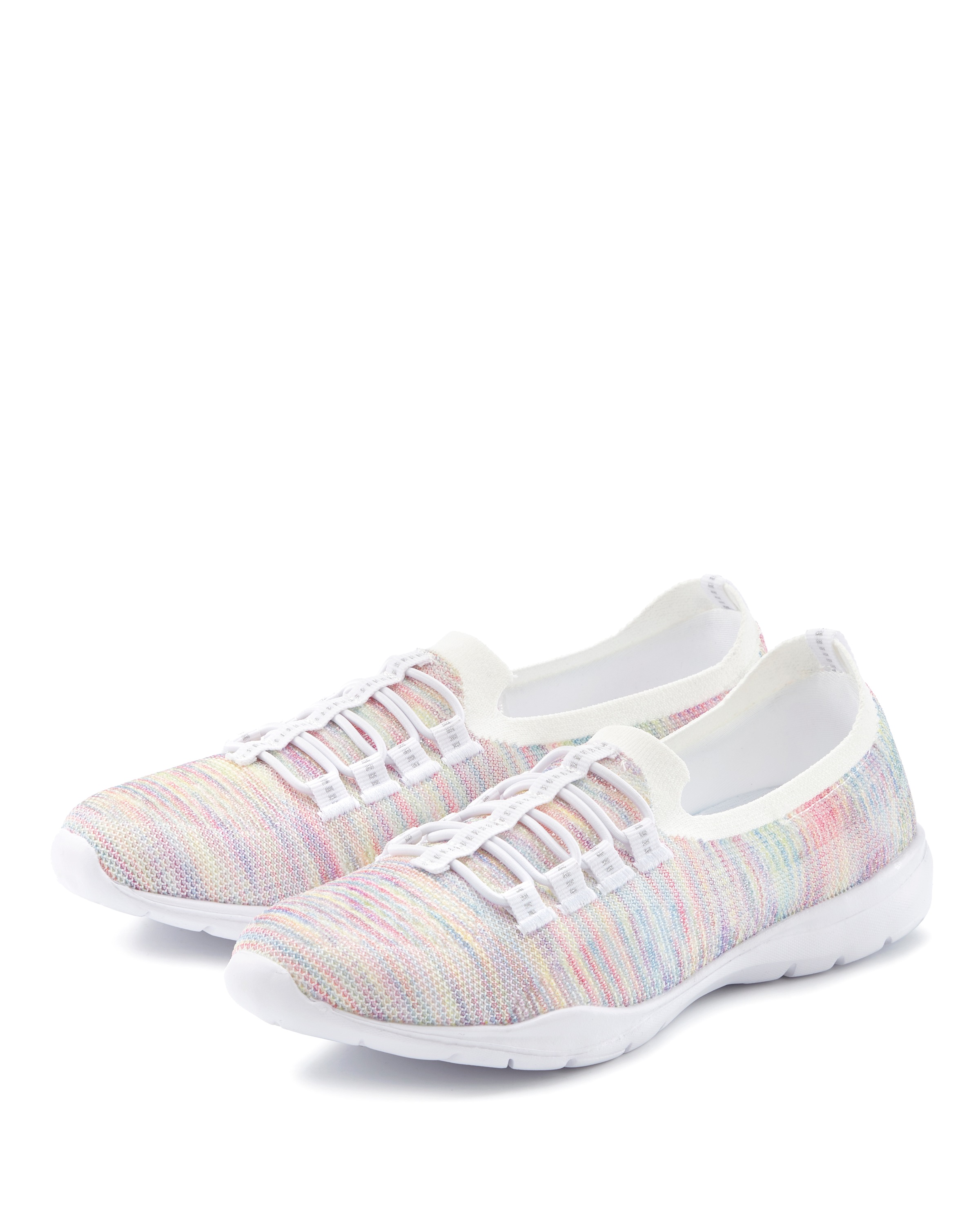 LASCANA Sneaker »Slipper, Halbschuh, leichtes Meshmaterial« zum Reinschlüpfen mit elastischen Schnürbändern VEGAN
