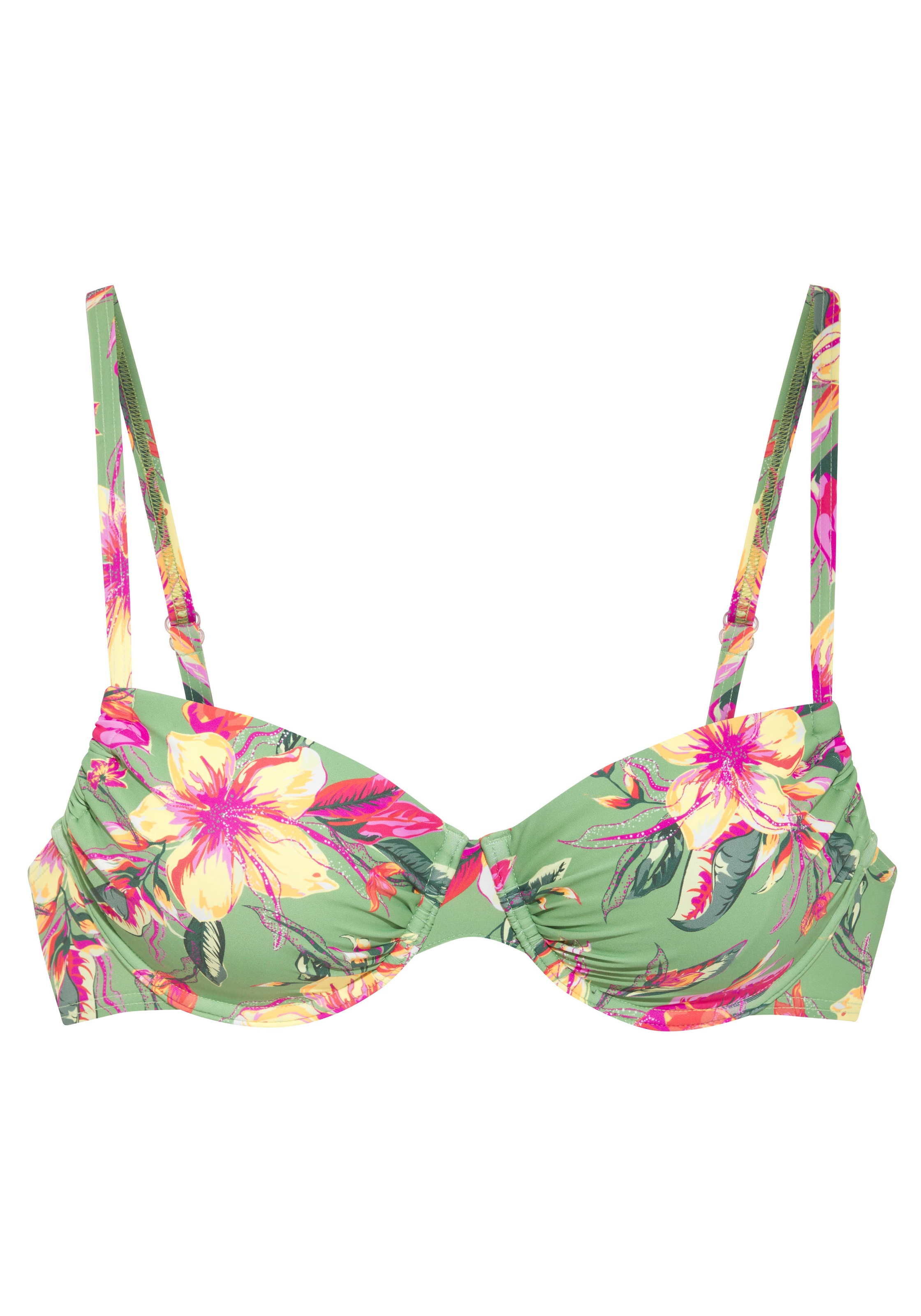 LASCANA Bügel-Bikini-Top "Malia" mit tropischem Print