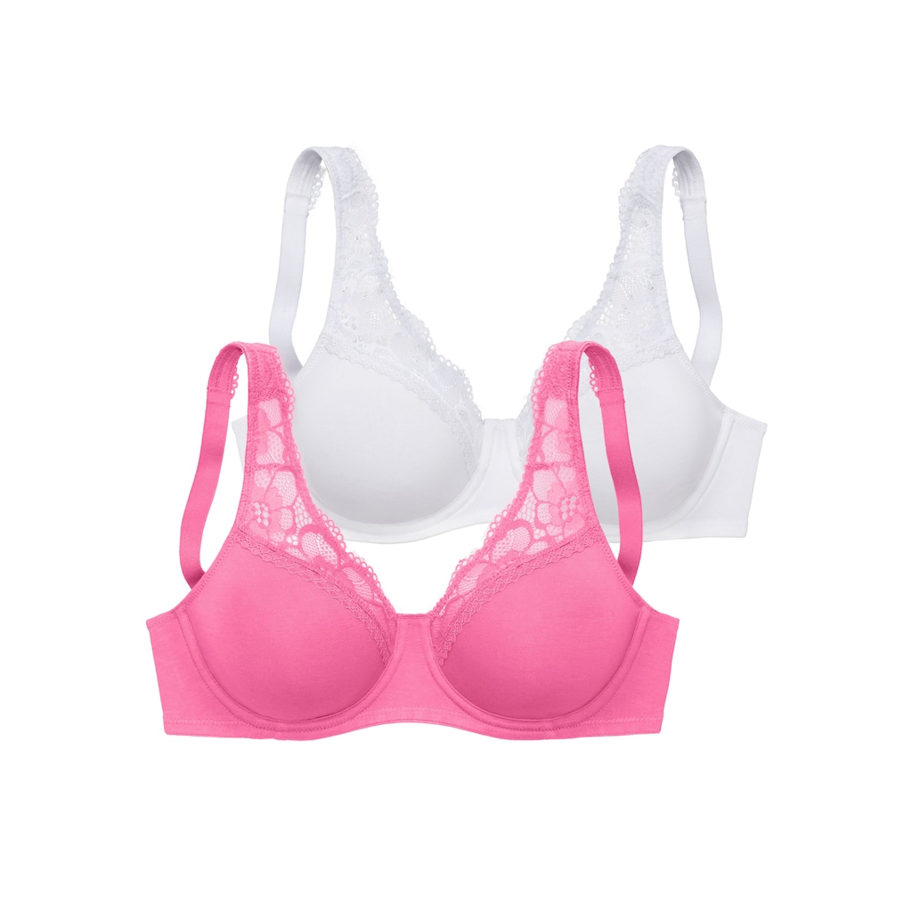 petite fleur Minimizer-BH, mit Bügel aus weicher Baumwollqualität und Spitze