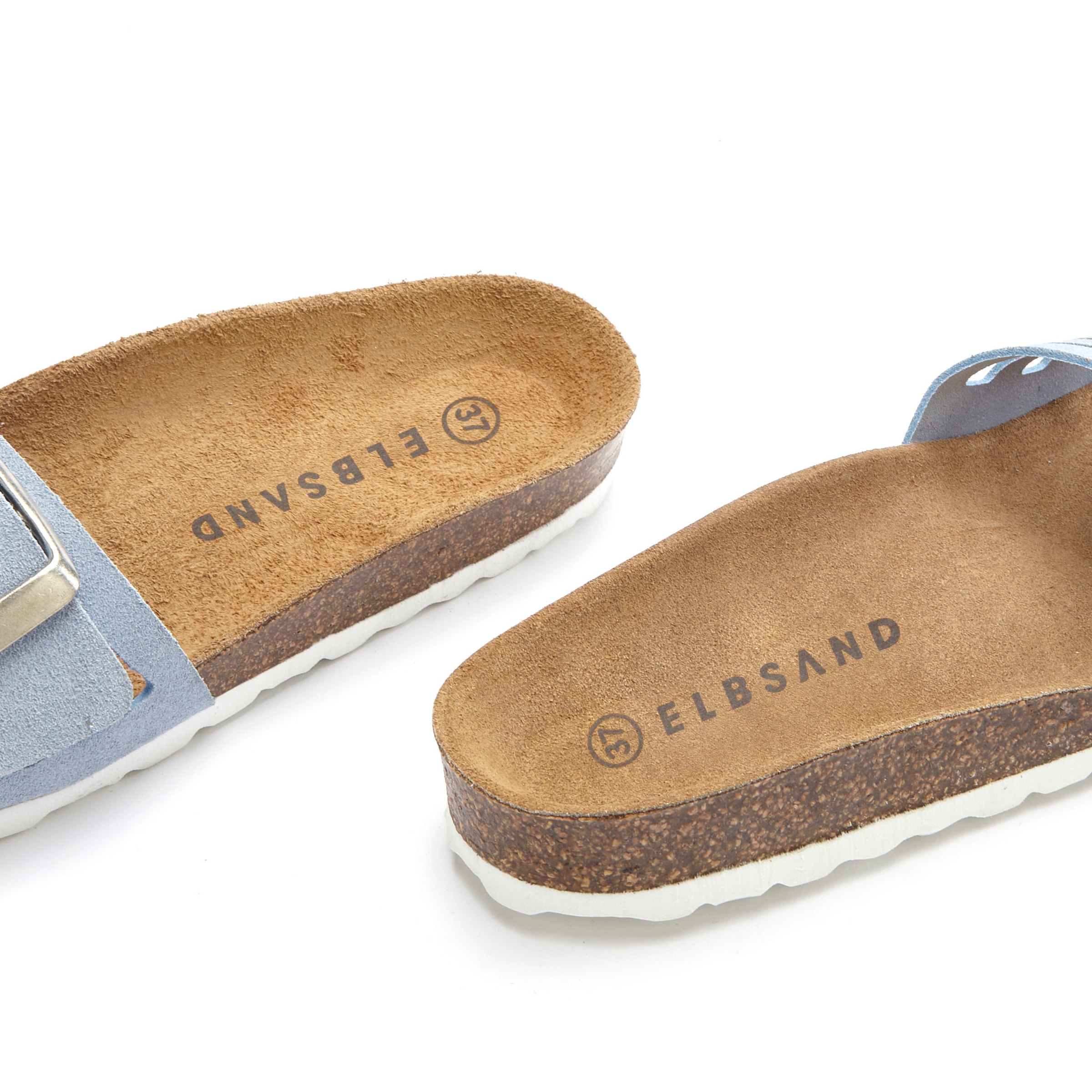 Elbsand Pantolette »Sandale«, Mule, offener Schuh aus Leder mit weichem Komfortkorkfussbett