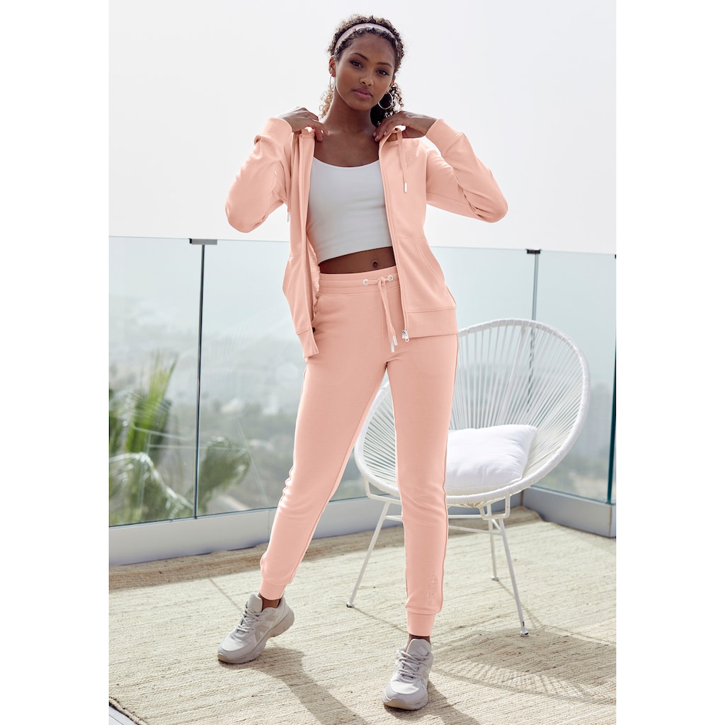 H.I.S Kapuzensweatjacke, mit seitlichem Piping und kleiner Markenstickerei, Loungeanzug
