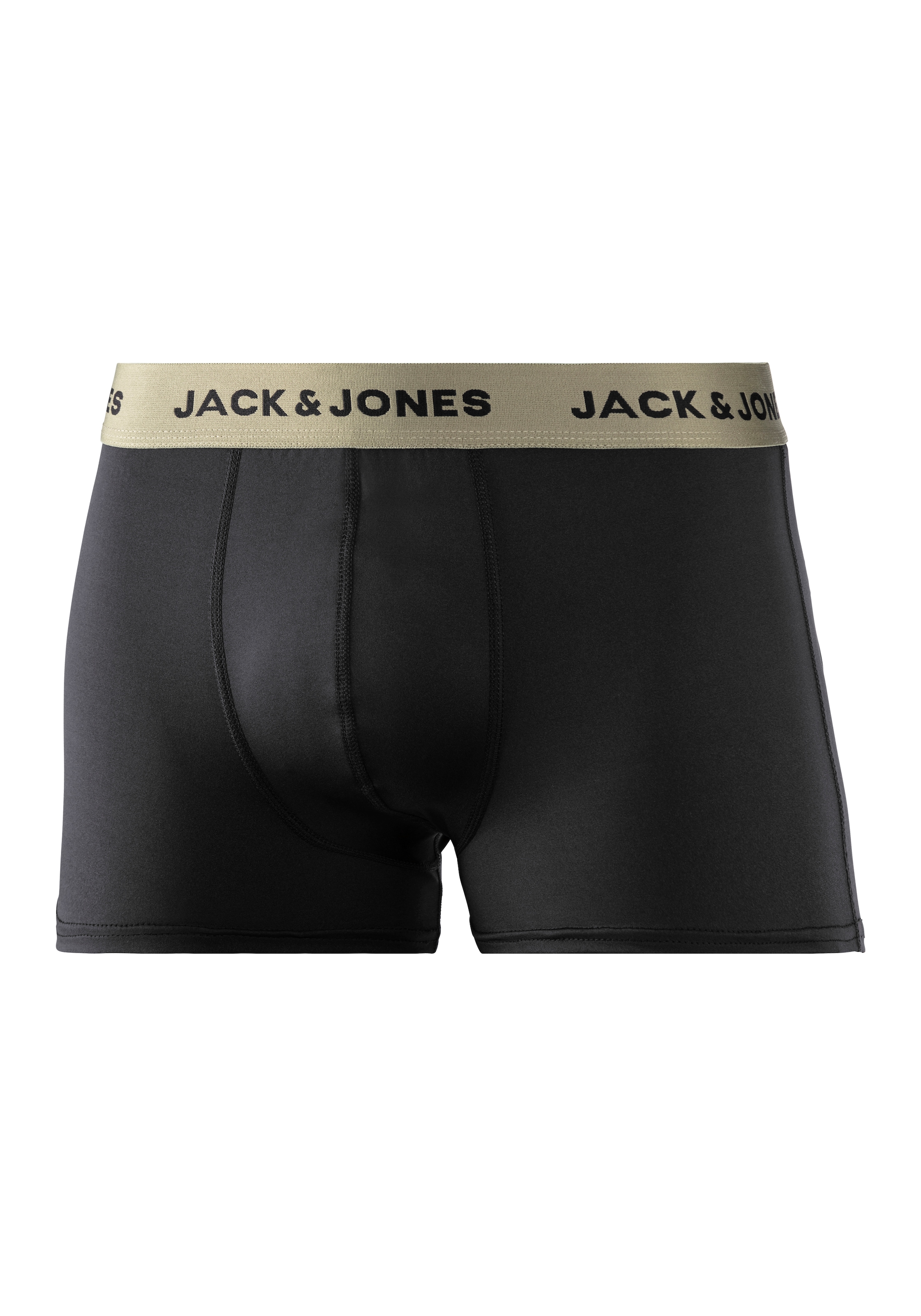 Jack & Jones Trunk »JACFLOWER aus Microfaserqualität und schnelltrocknendem Material« Packung, 3 Stk. unifarben mit Farbeinsatz, modisch, eng anliegend, Microfaser