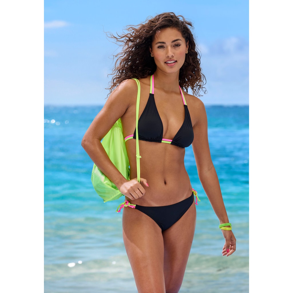 Buffalo Triangel-Bikini-Top »Pop«, Mit kontrastfarbigen Doppelträgern