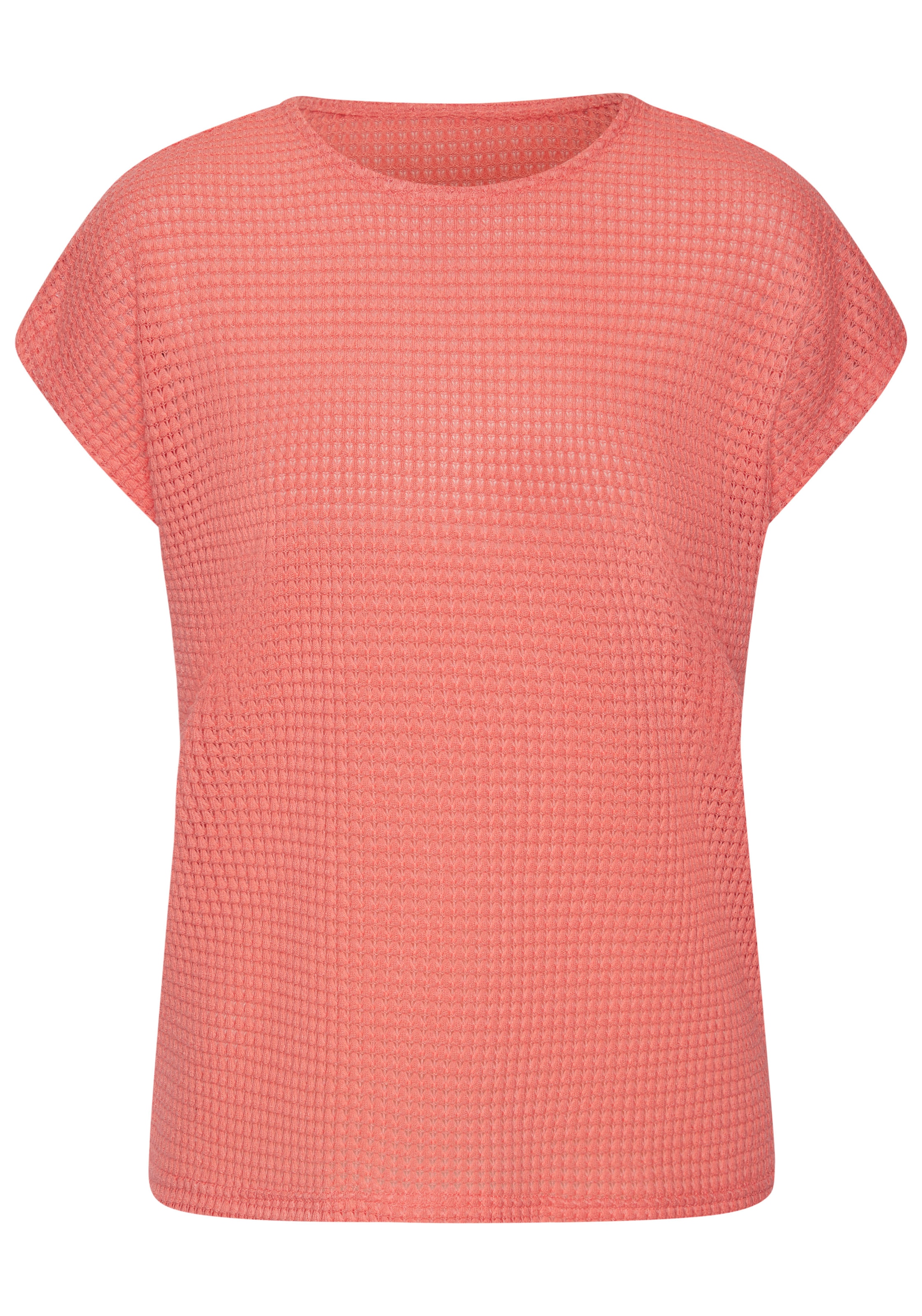 Vivance Kurzarmshirt »mit modischer Waffelstruktur«, (2er-Pack), aus bügelfreier Strickqualität