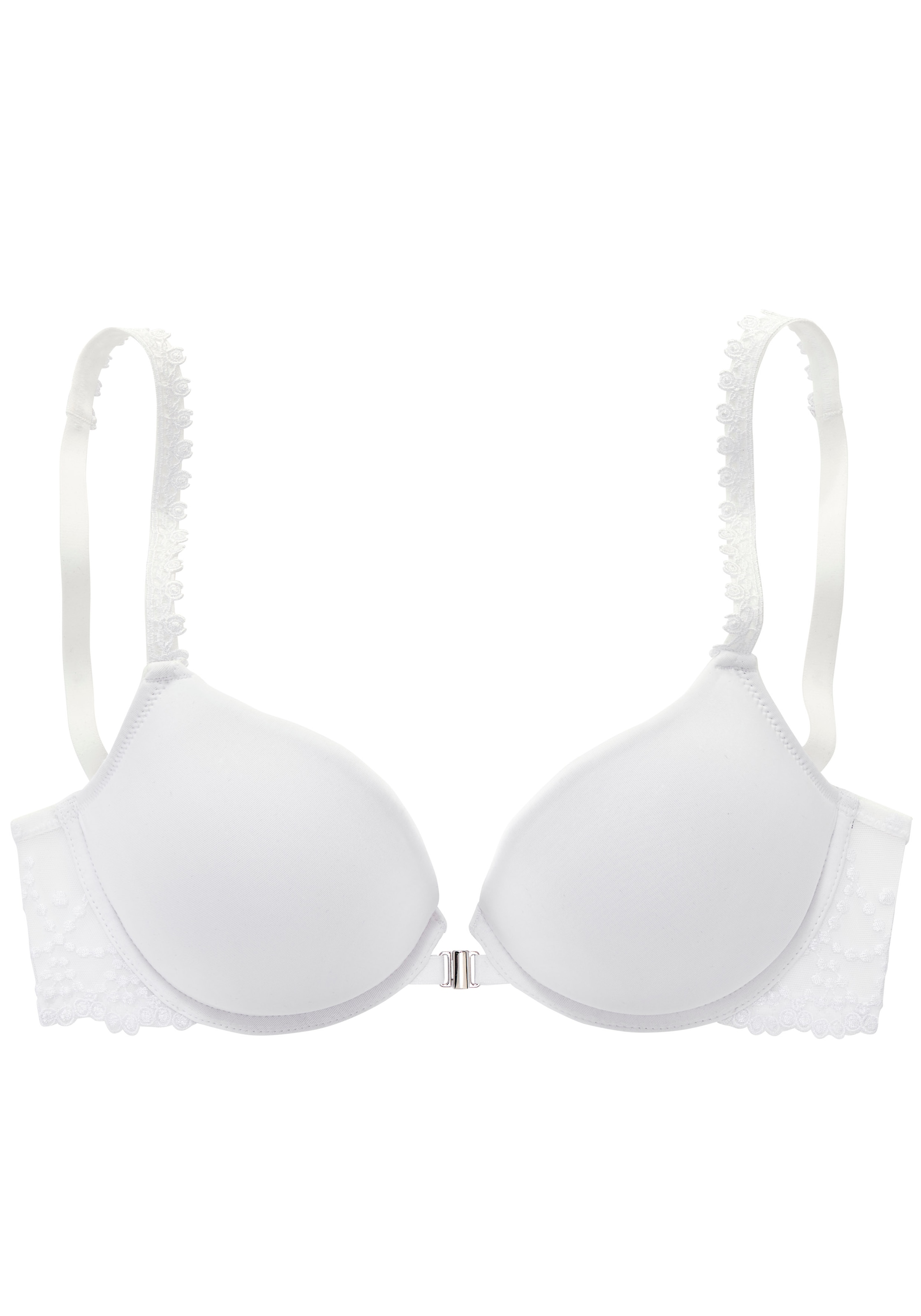 LASCANA Push-up-BH »Fabia« mit Stickerei am Rücken & an den Trägern, Dessous, T-Shirt-BH