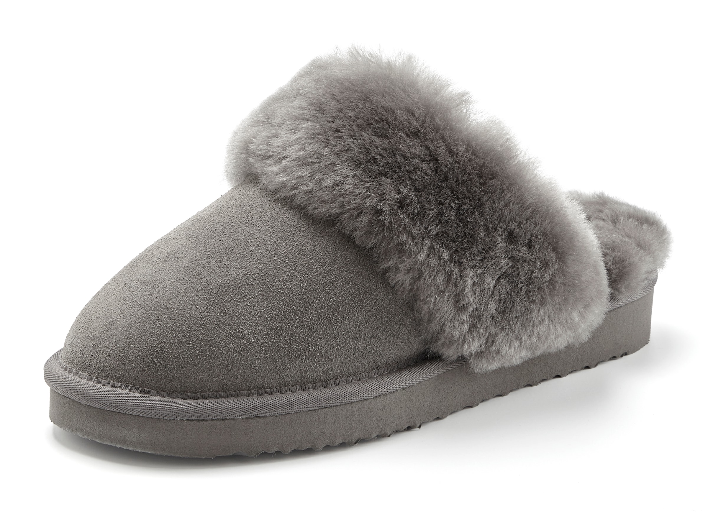 Vivance Hausschuh »Pantoffeln, Clogs, Schlappen, Pantolette,«  mit Warmfutter aus Leder