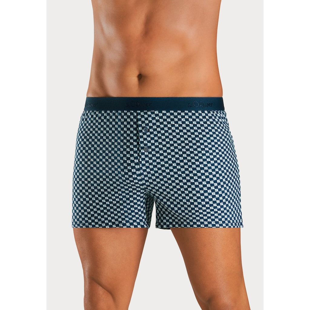 s.Oliver Weiter Boxer, (Packung, 2 St.), unifarben und gemustert
