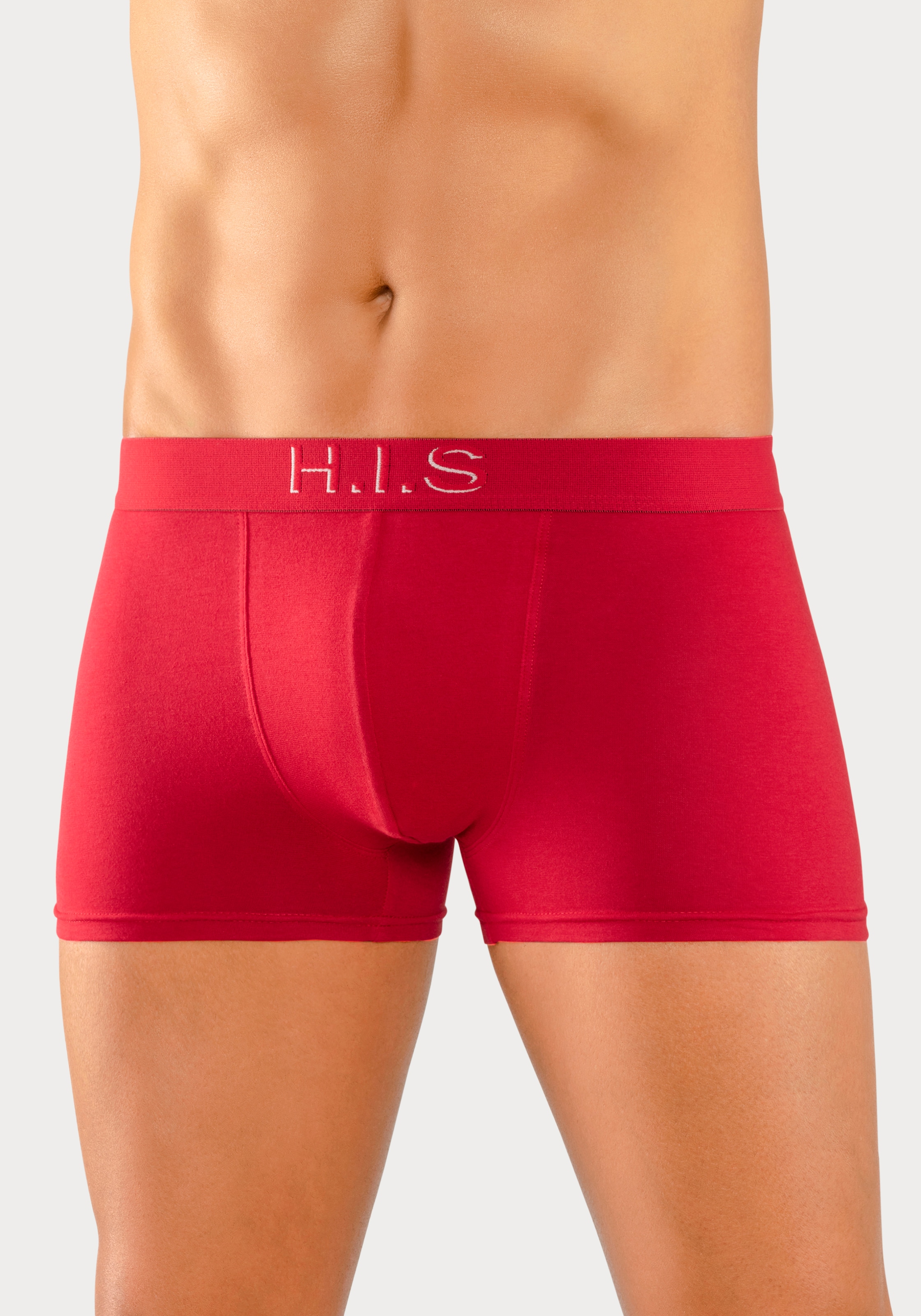 H.I.S Boxer »Boxershorts für Herren« Packung, 5 cuis tlg., Logo Webbund mit 3D Effekt