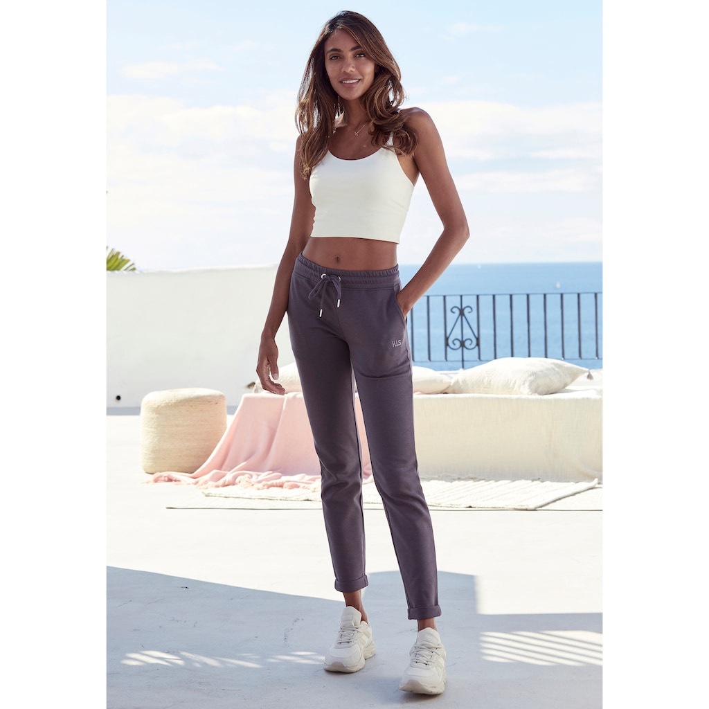 H.I.S Sweathose, Schlupfhose mit kleinem Aufschlag am Saum, Loungewear