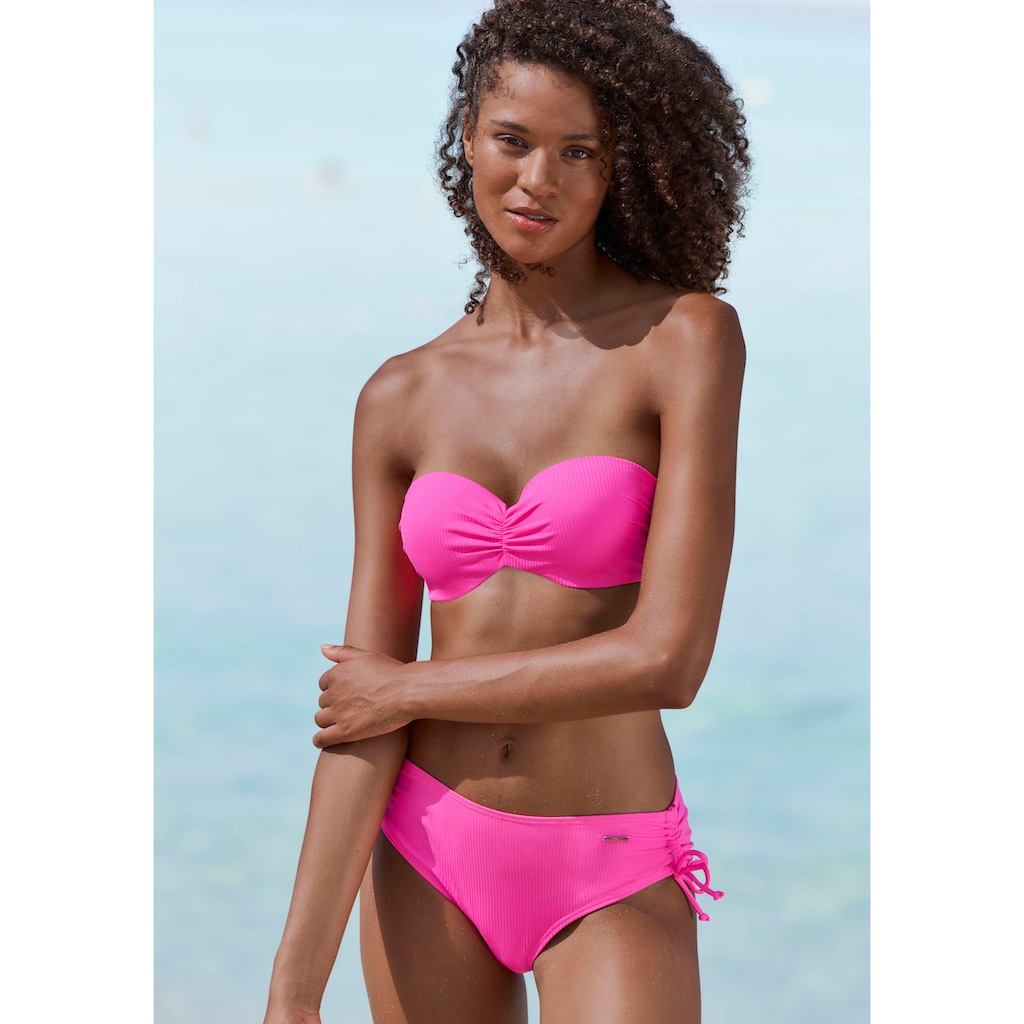 Venice Beach Bandeau-Bikini-Top »Lucky«, aus gerippter Strukturware