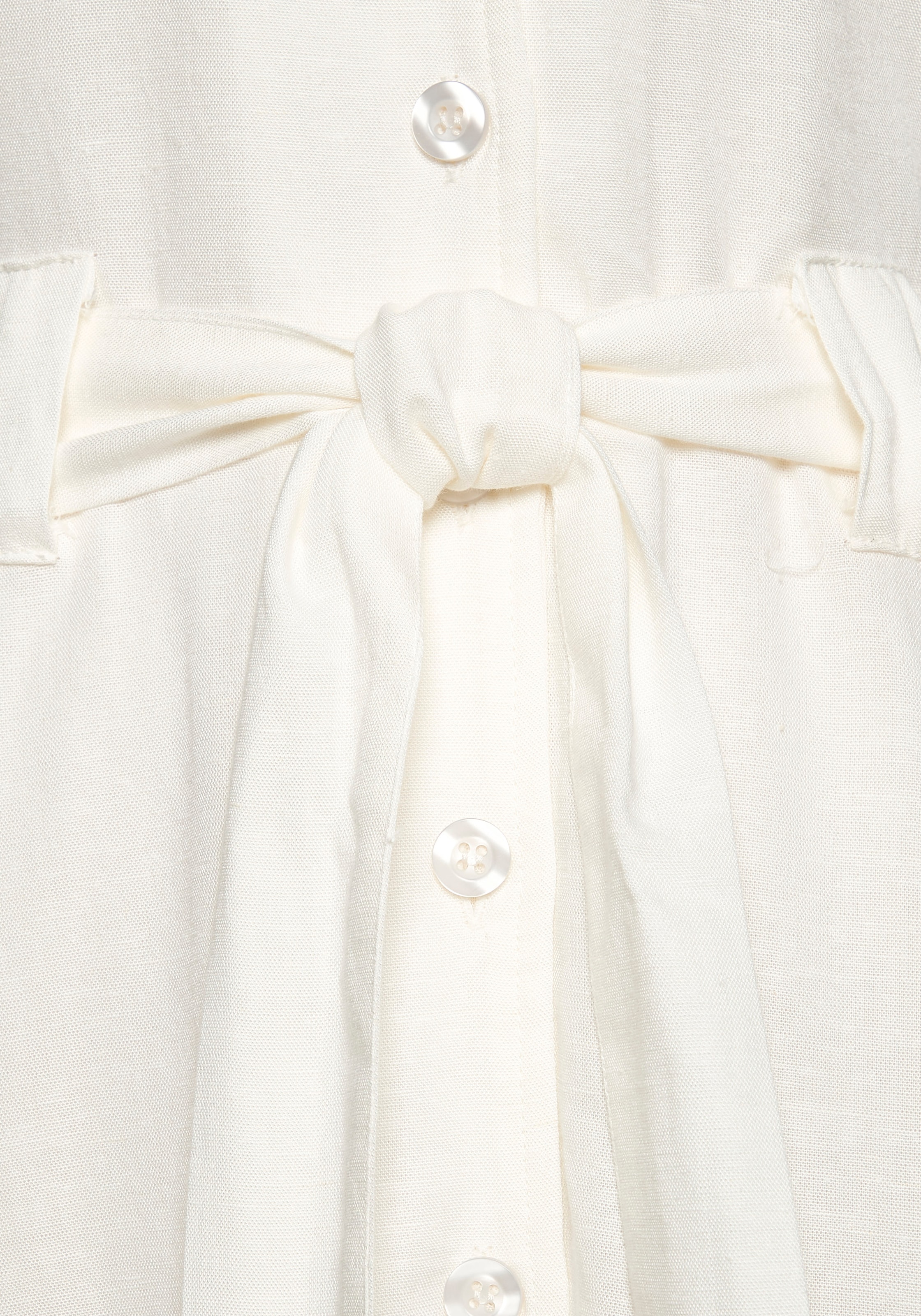LASCANA Hemdblusenkleid, (mit Bindegürtel), aus Leinenmix